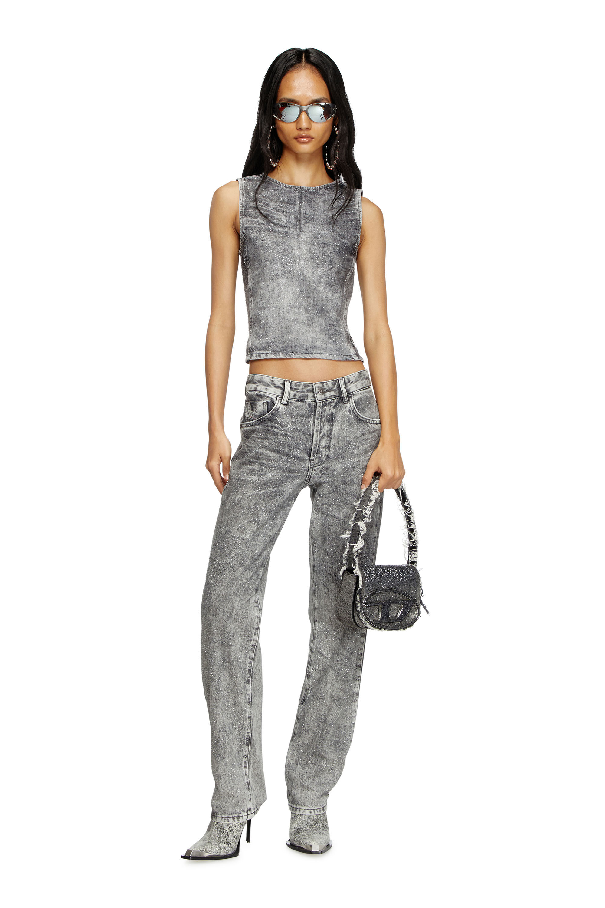 Diesel - Female's Regular Jeans 1989 D-Mine 0ABCS, Light Grey - 1