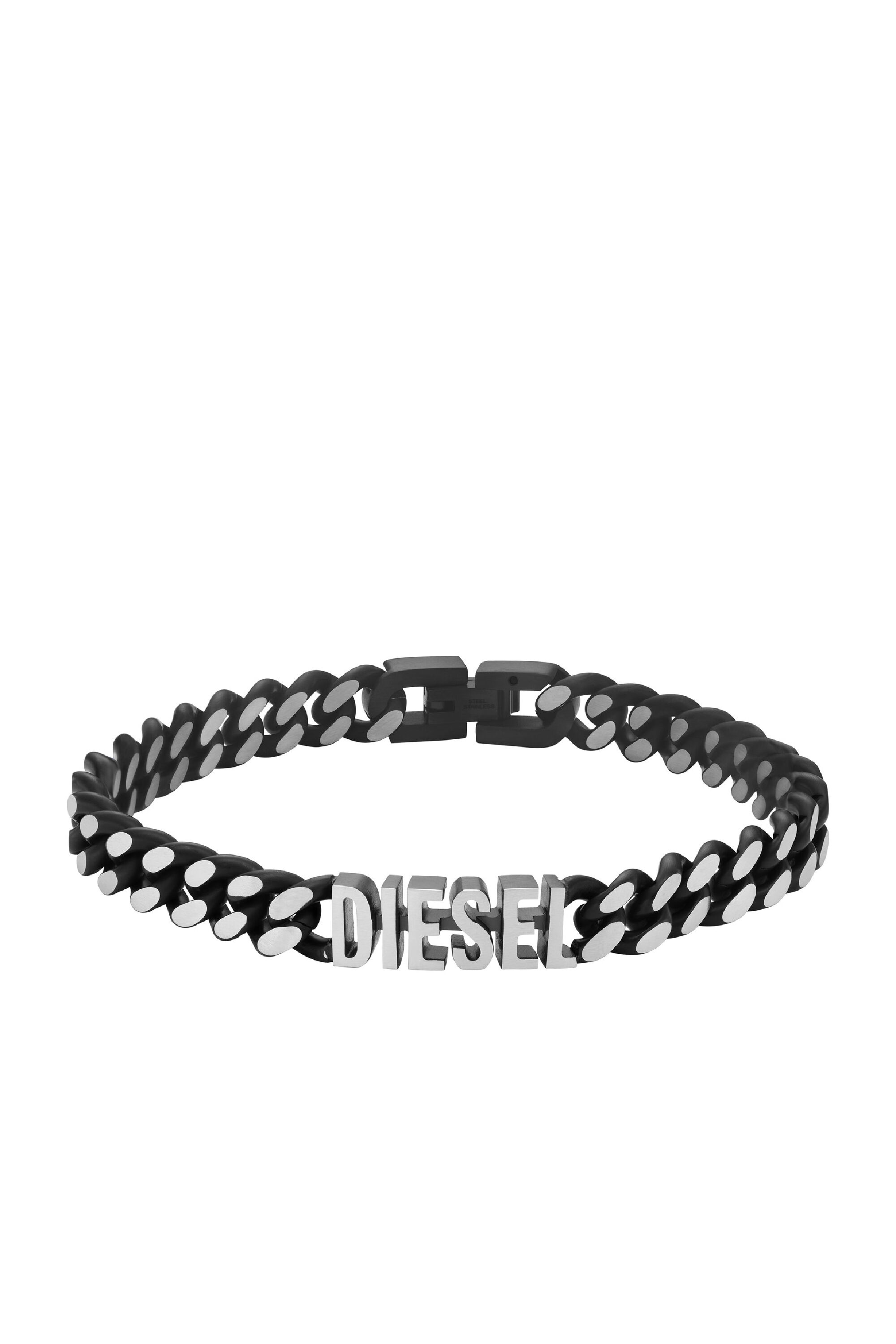 Diesel - DX1386, Unisex Black stainless steel chain necklace in Black - Image 1