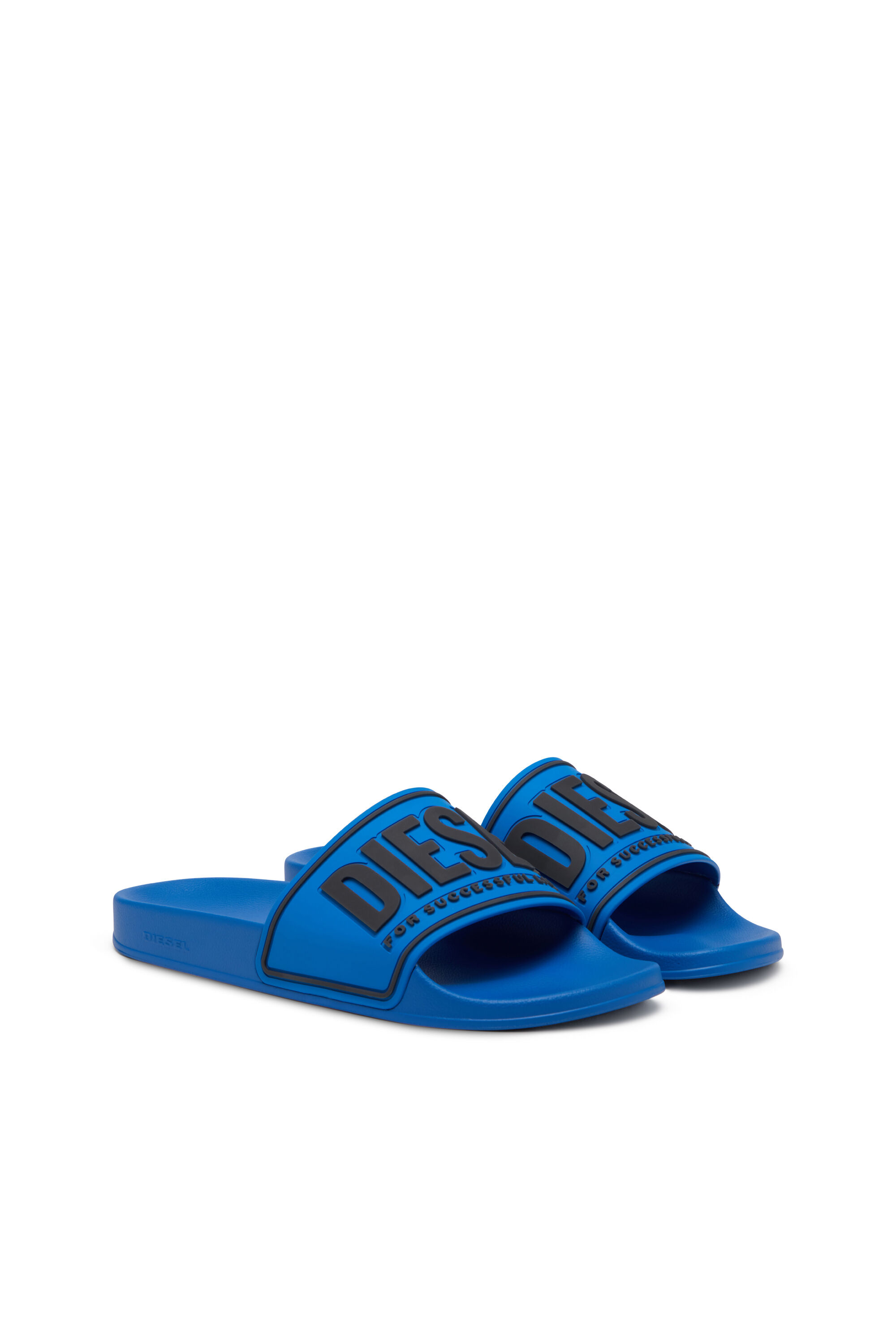 Diesel - SA-MAYEMI CC, Male's Sa-Mayemi-Pool slides with 3D logo in Blue/Black - 2