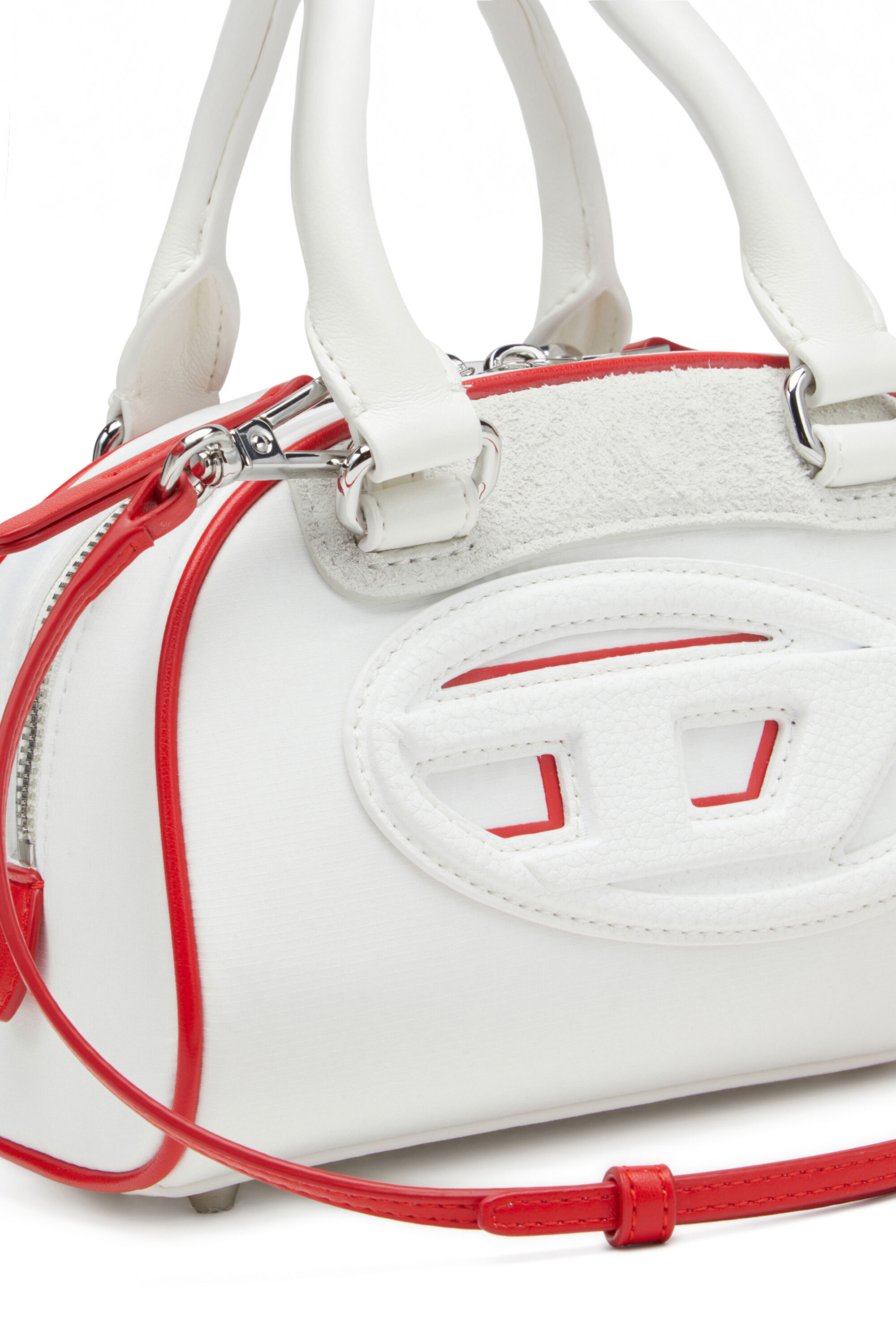 Diesel - 1DR DOME CROSSBODY, Female's 1DR Dome-Colour-block mini bowling bag in White - 5
