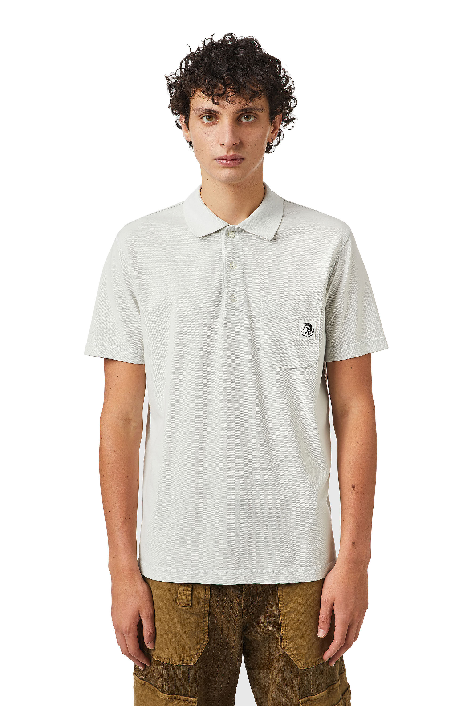 Diesel - T-POLO-WORKY-B1, Light Grey - Image 3