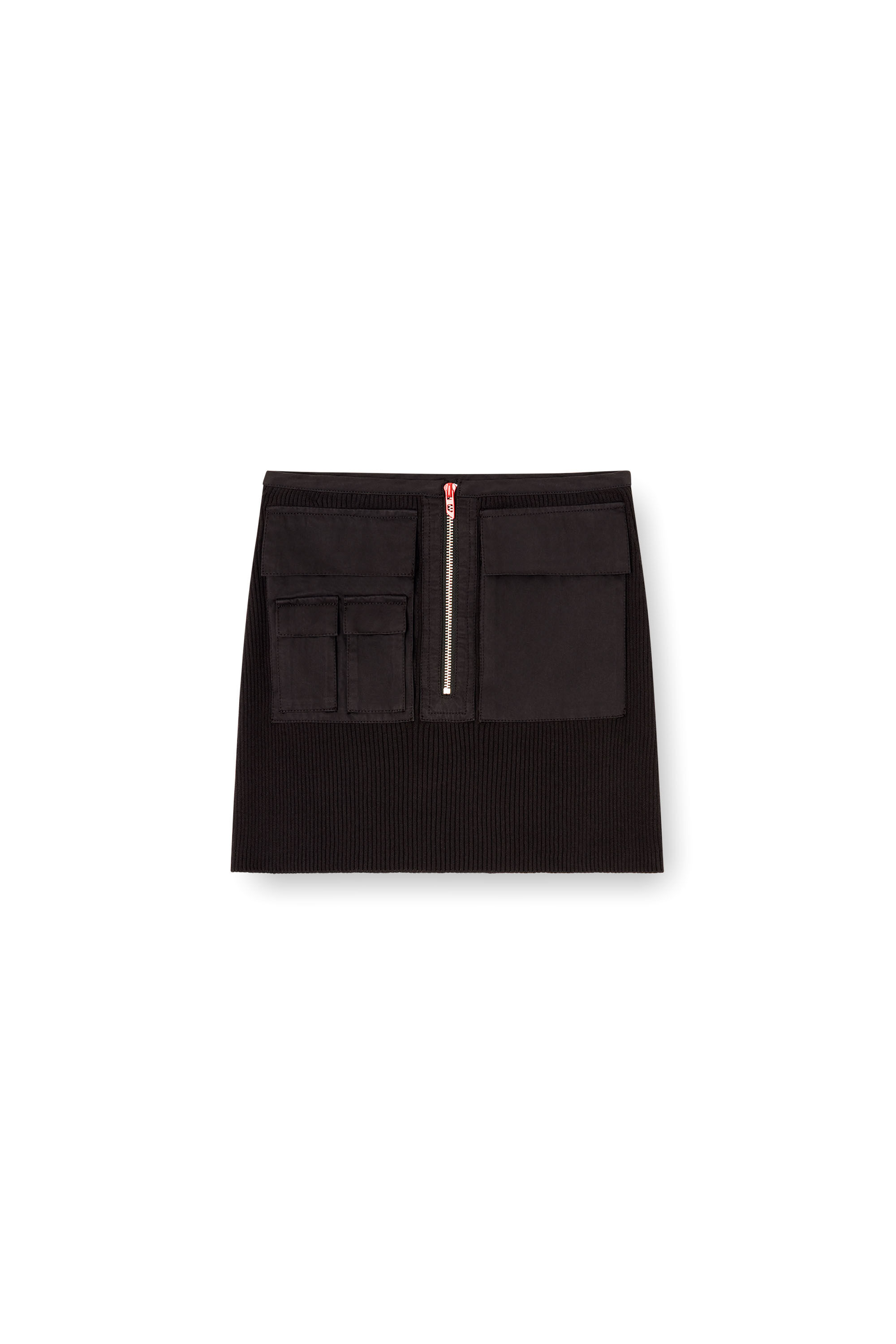 Diesel - M-MERYN-SHORT, Female's Ribbed mini skirt with cargo pockets in null - 2