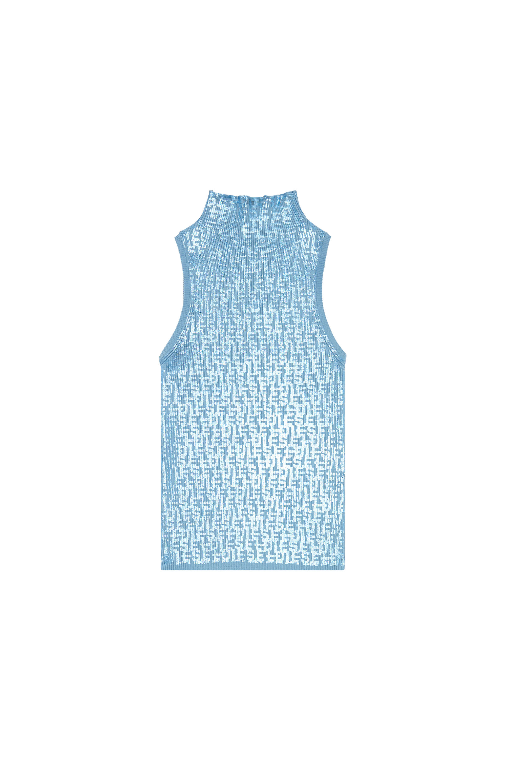 Diesel - FF-M-EGEO, Débardeur avec imprimé monogram métallisé Femme in Bleu - 2