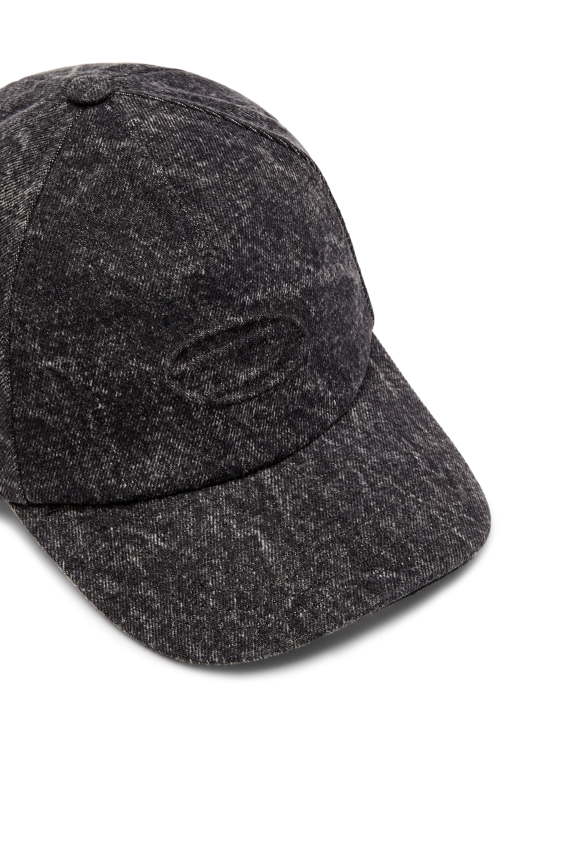 Diesel - C-SPALM, Casquette de baseball en denim délavé Homme in Noir - 3
