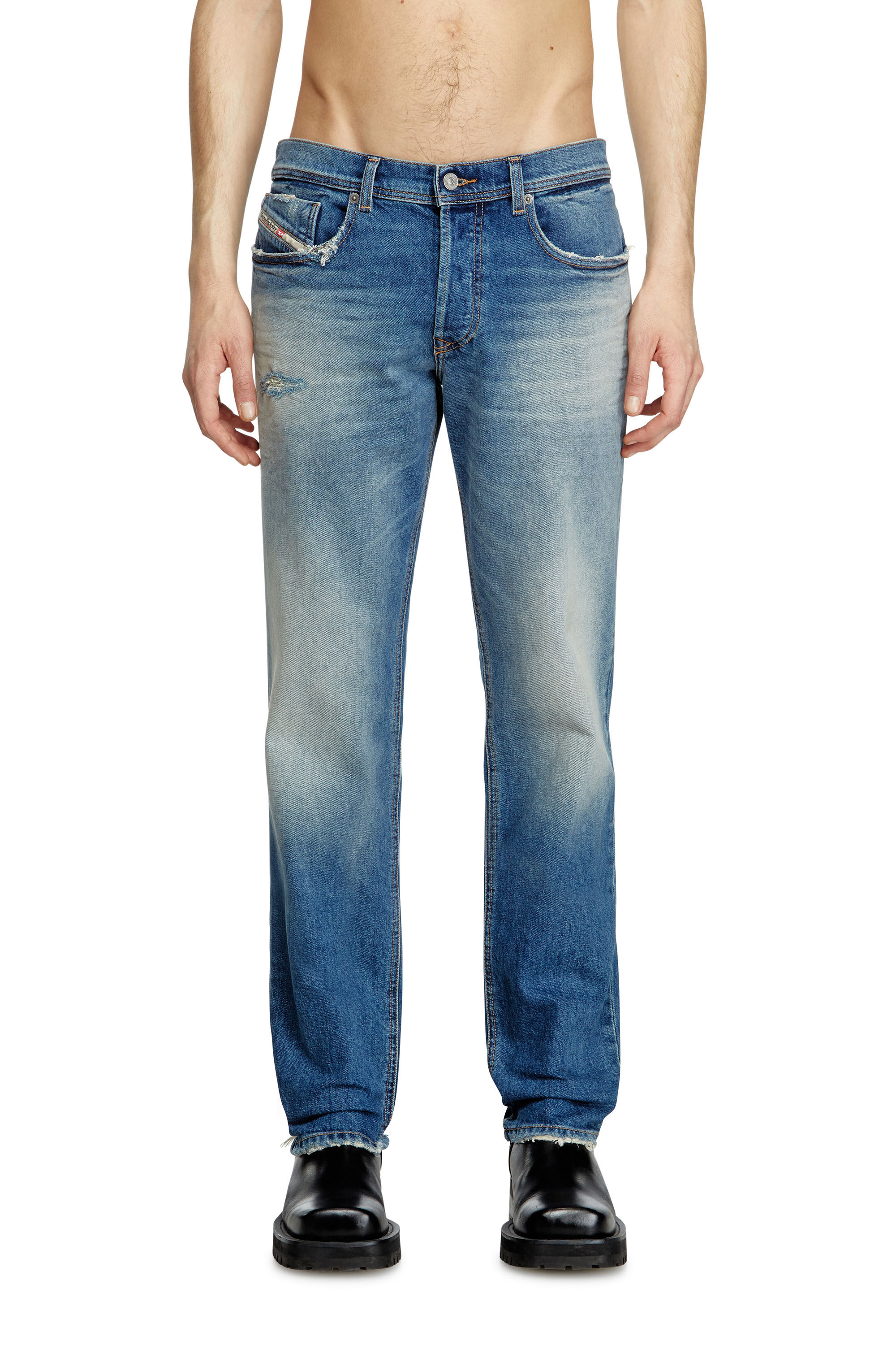 Diesel - Regular Jeans 2023 D-Finitive 0BMBY Homme, Bleu moyen - Image 3