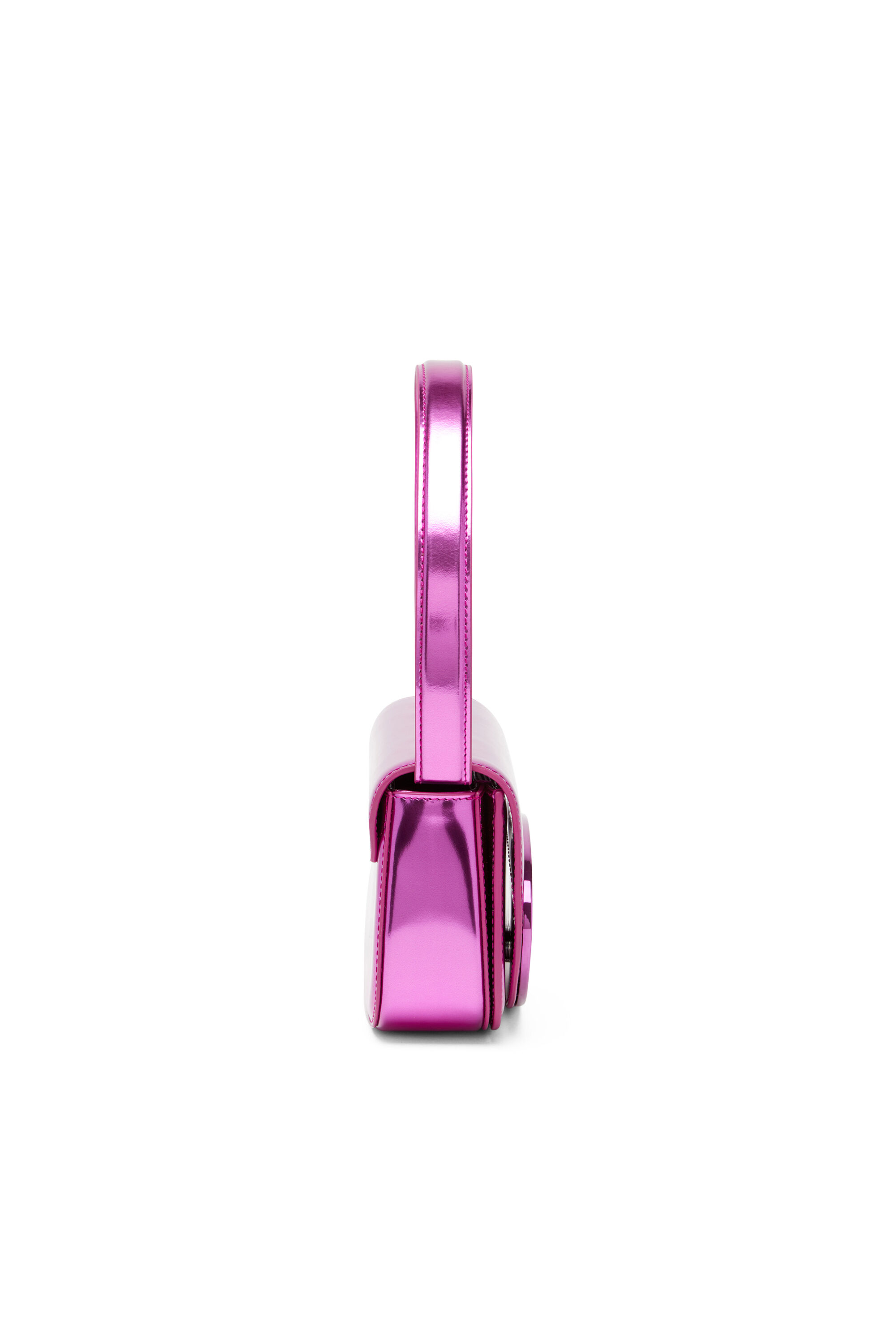 Diesel - 1DR, Female's 1DR-Iconic shoulder bag in mirrored leather in Hot pink - 4