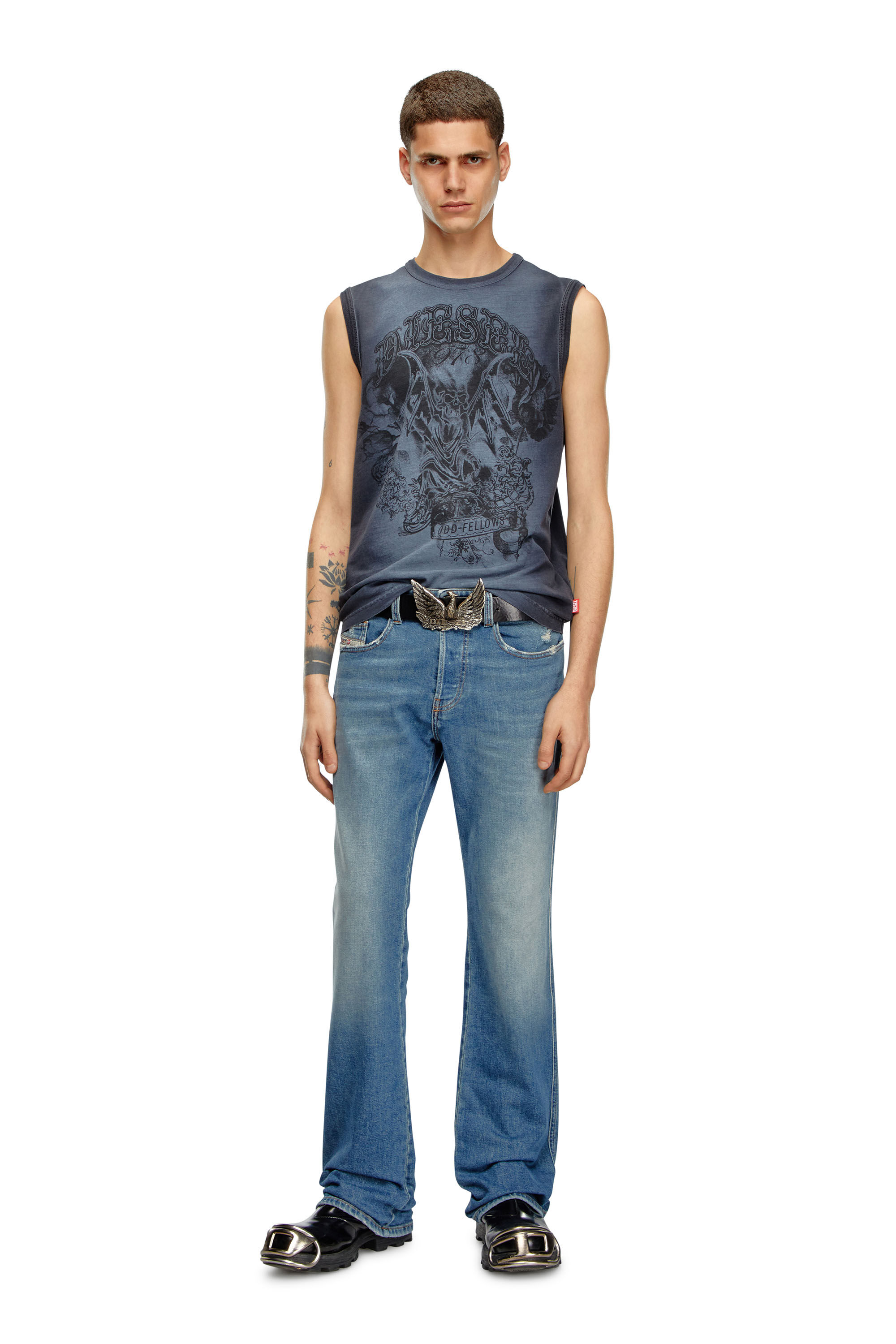 Diesel - Male Bootcut Jeans 1998 D-Buck 0GRDG, Light Blue - Image 1