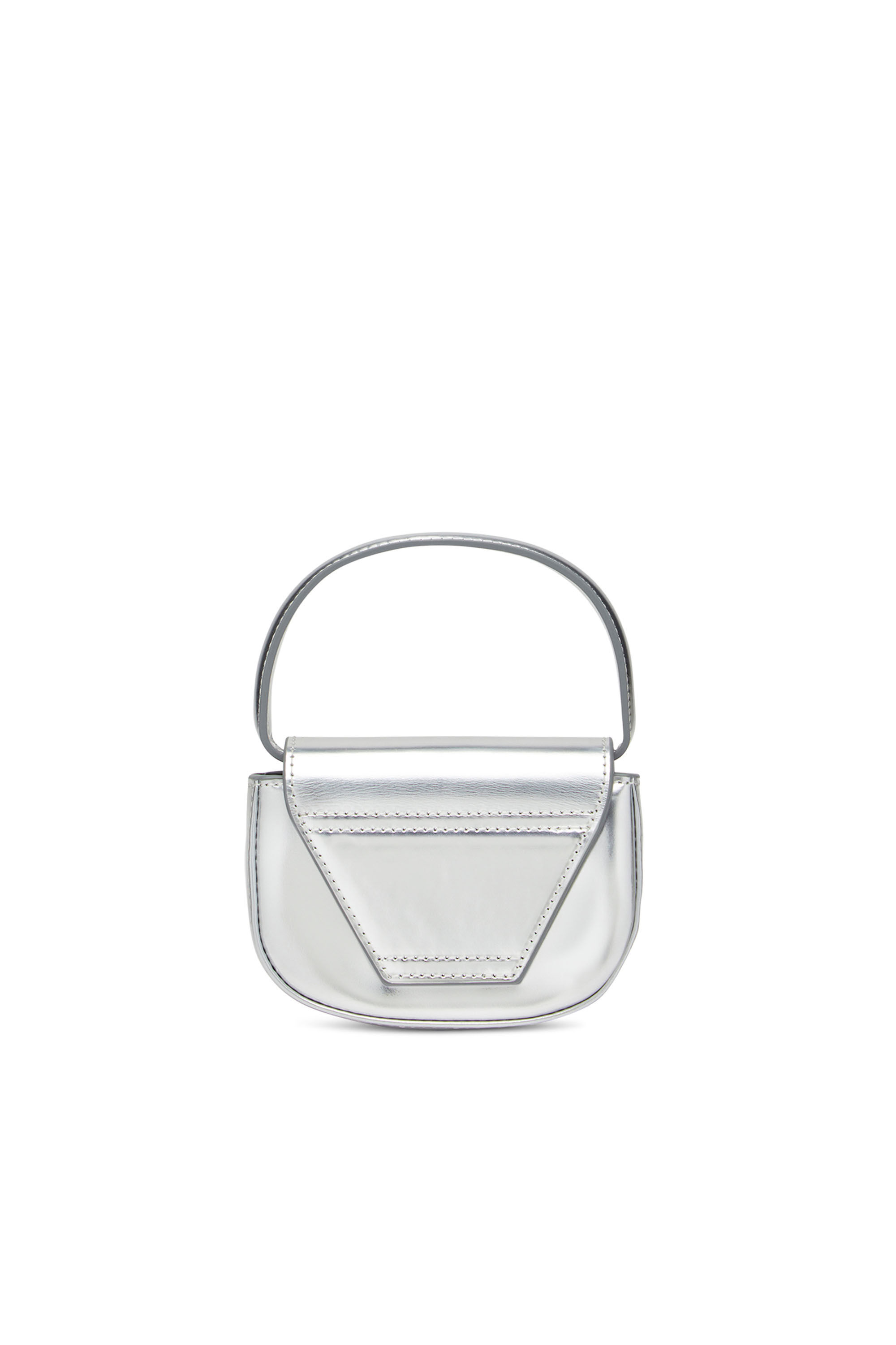 Diesel - 1DR XS, Female's Mirror leather mini bag in Silver - 3