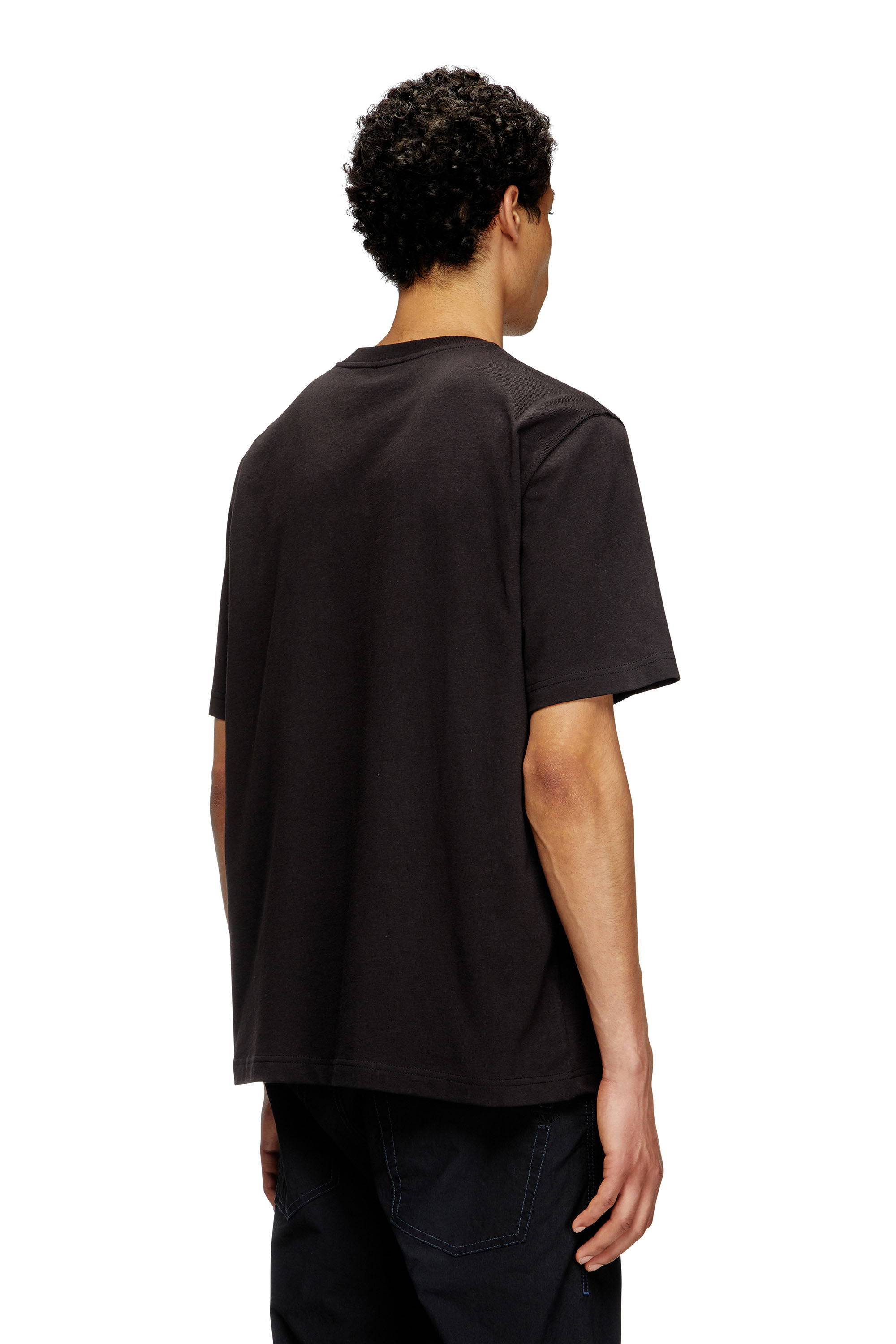 Diesel - T-ADJUST-BIGOVAL, T-shirt avec Oval D embossé Homme in Polychrome - 4