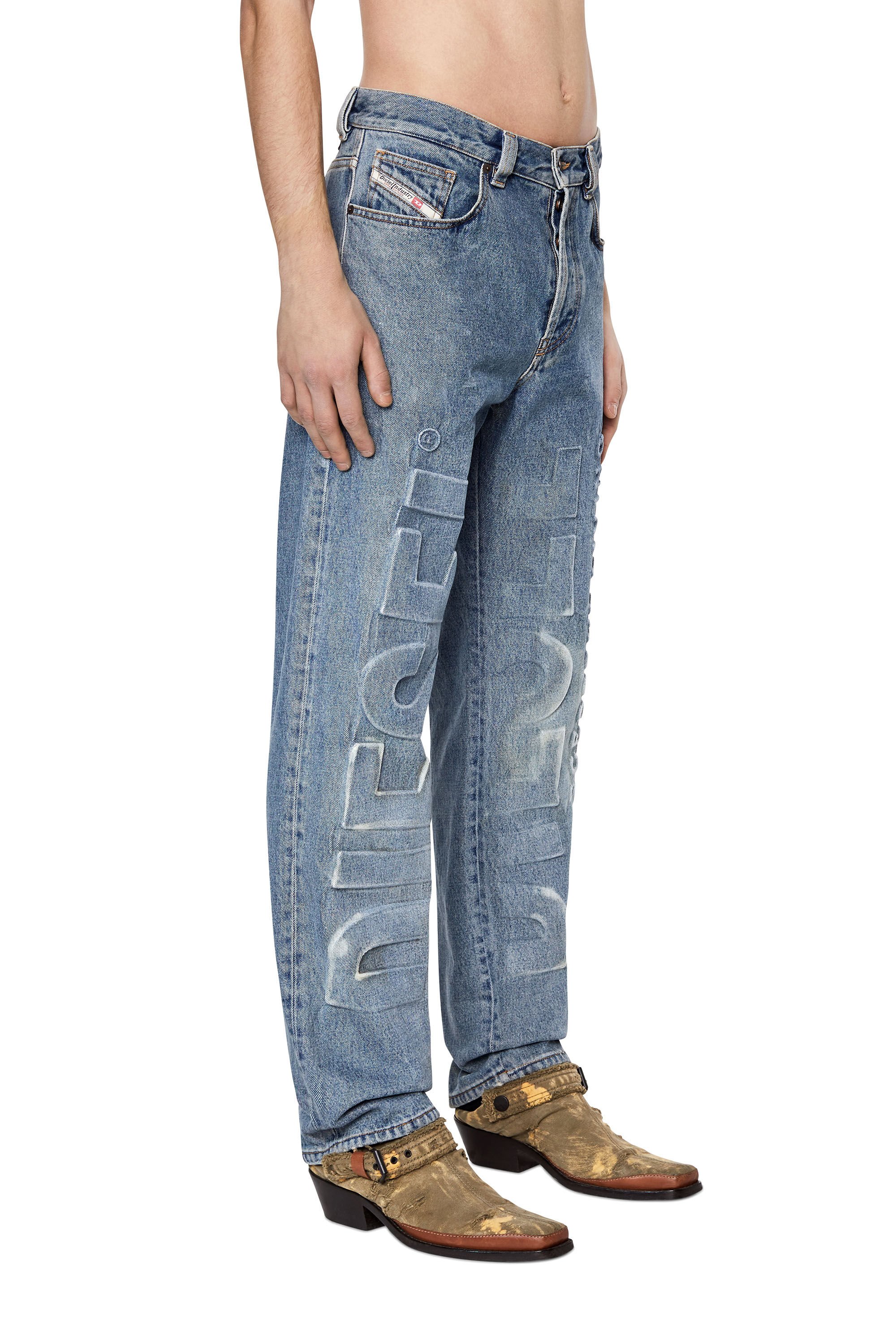 Diesel - Straight Jeans 2010 D-Macs 007B9, Bleu Clair - Image 5