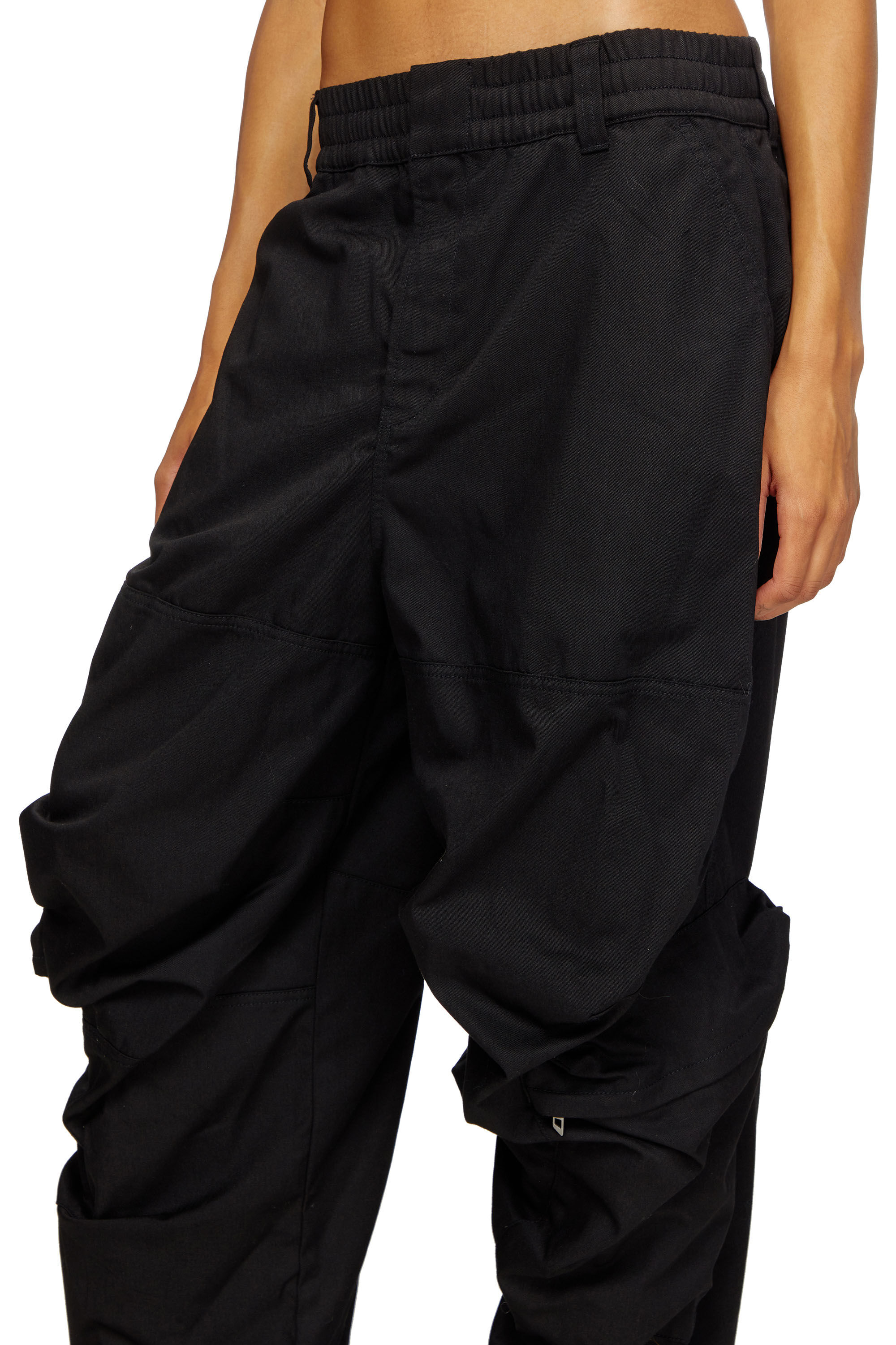 Diesel - P-ARNE-FEM-P2, Female's Cargo pants in cotton twill in Black - 4