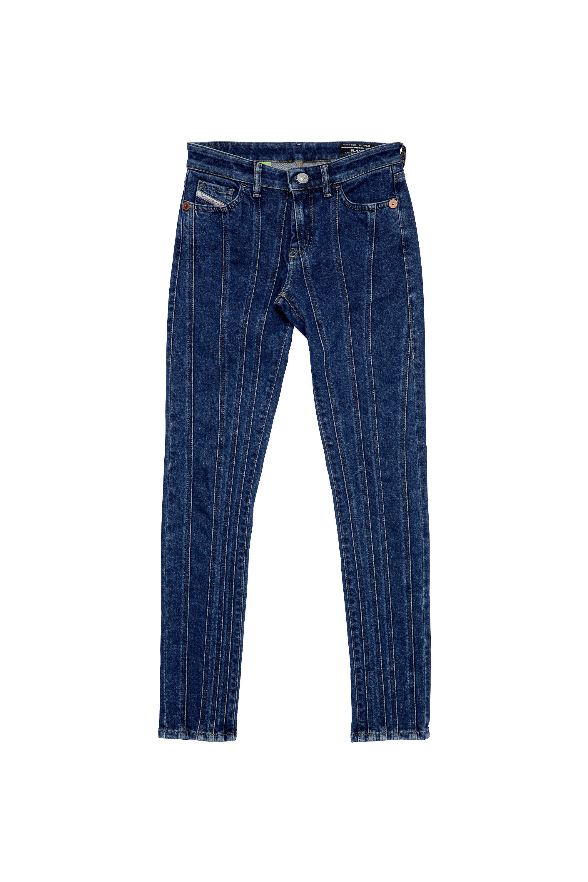 Diesel - 2017 SLANDY 09B10 Super skinny Jeans, Medium Blue - Image 2