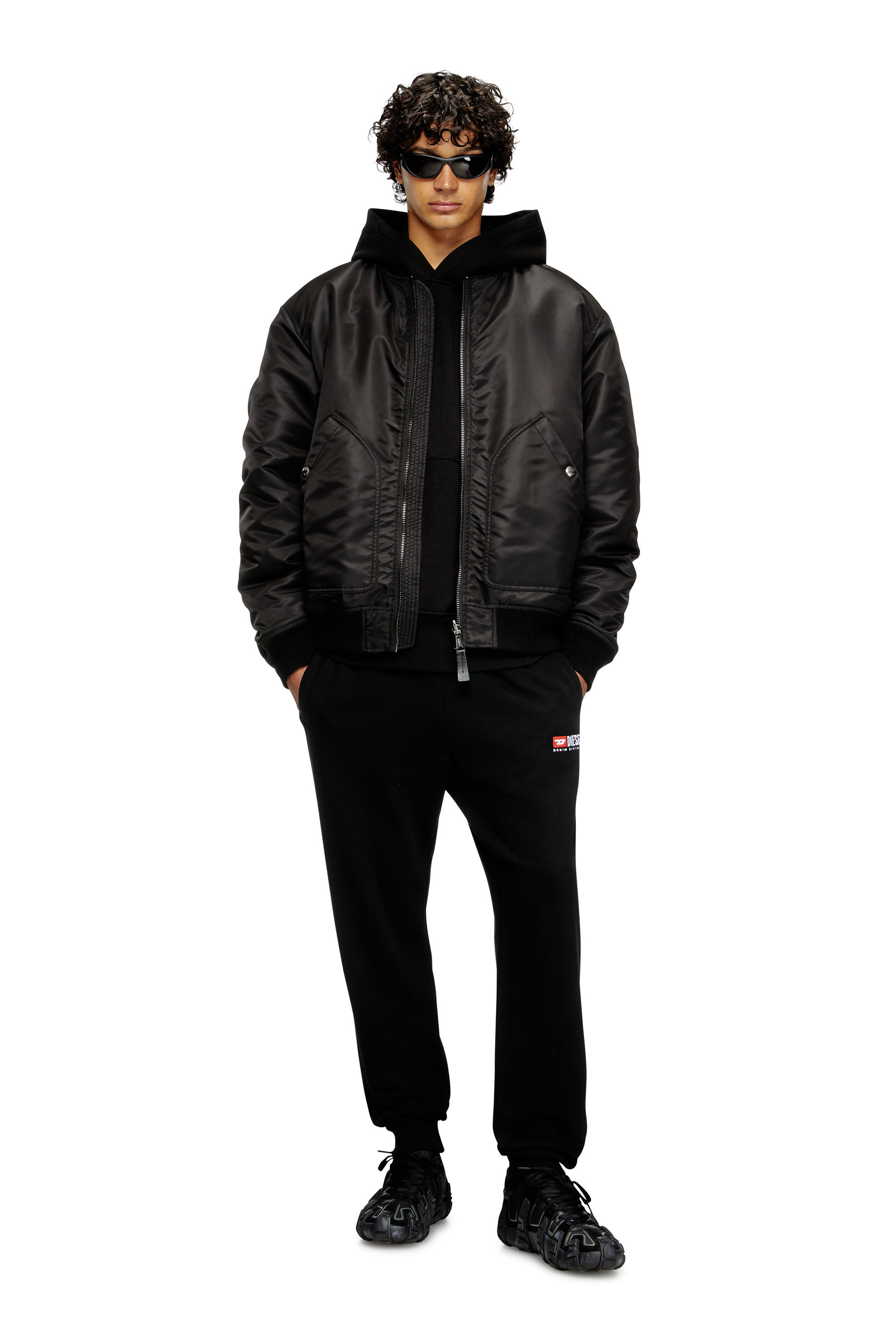Diesel - P-TARY-DIV, Male's Sweatpants with logo embroidery in Black - 1
