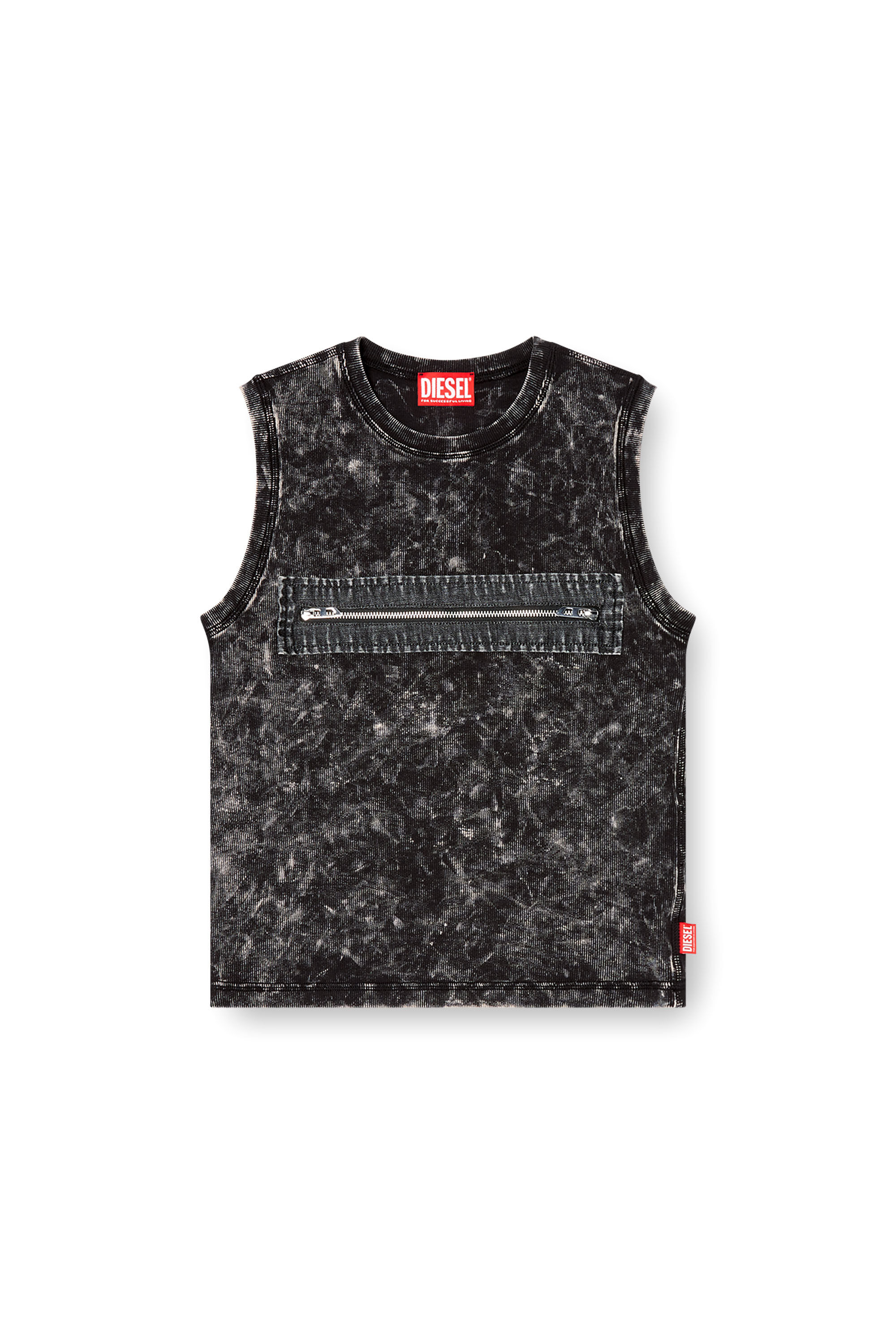 Diesel - T-ARTED, Female's Sleeveless top with zip detail in Black - 2