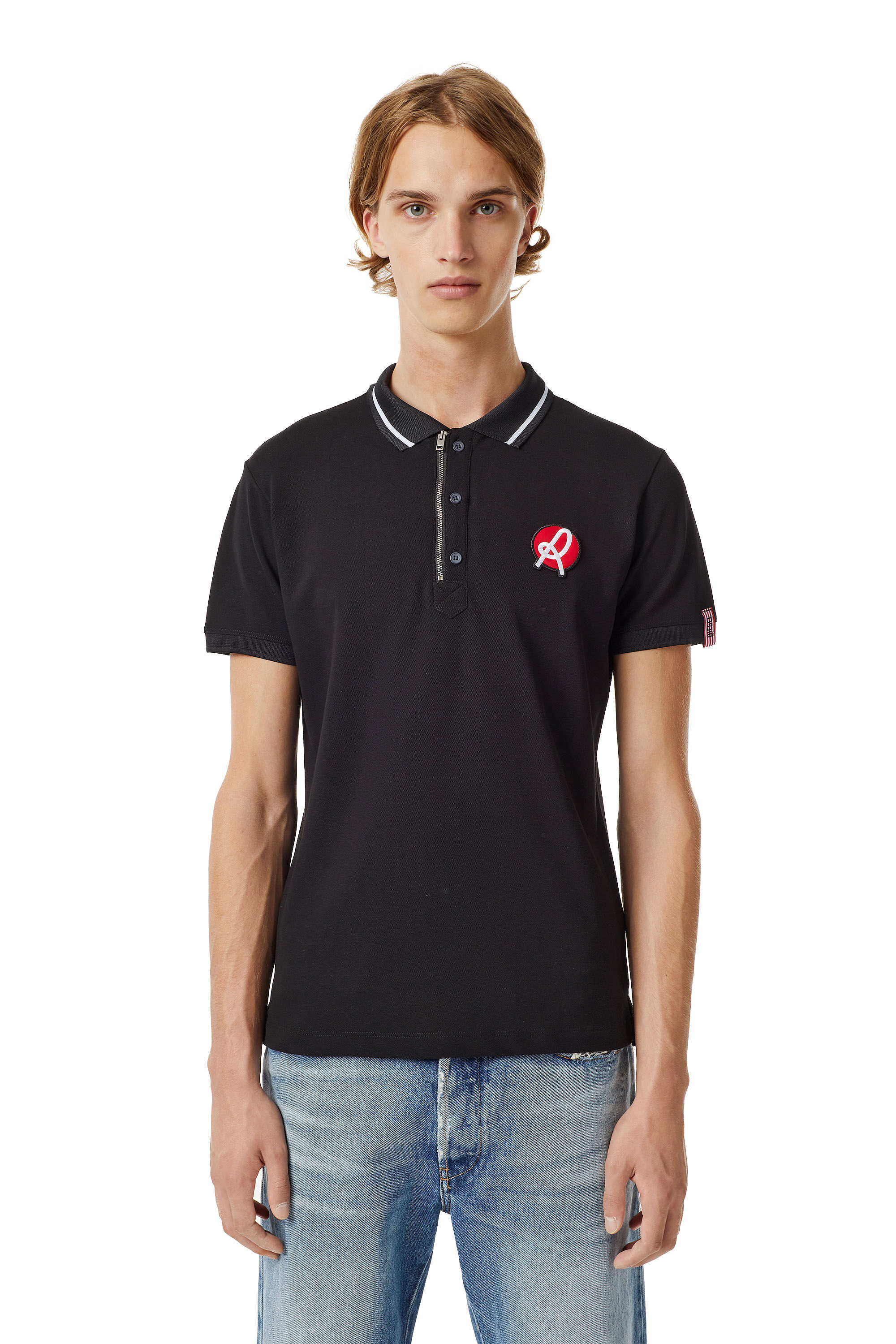 Diesel - LR-T-HART-VIC, Male's Diesel x L.R. Vicenza polo shirt in Black - 2