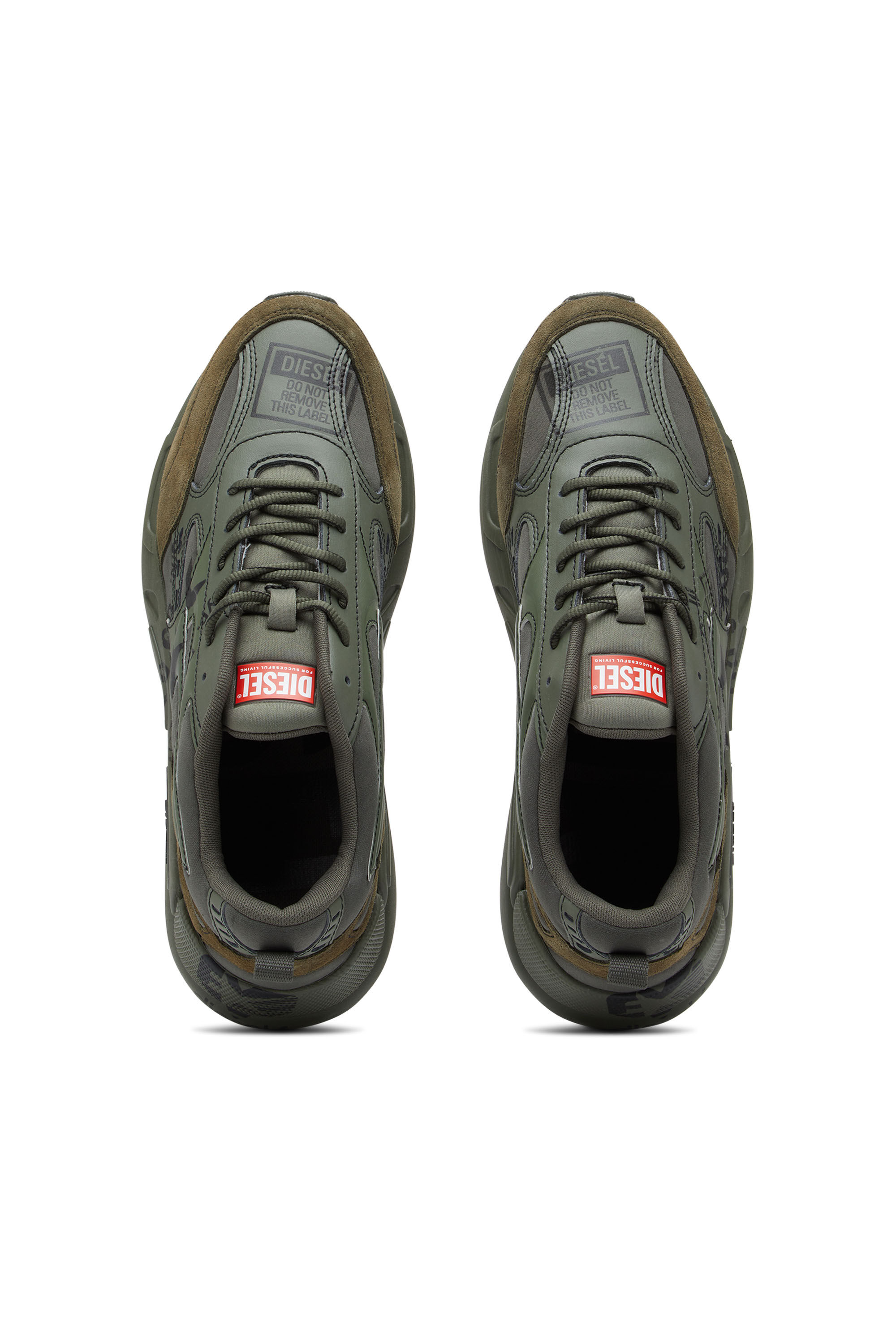 Diesel - S-SERENDIPITY SPORT, S-Serendipity Sport - Sneakers avec logos graphiques imprimés Homme in Vert - 4