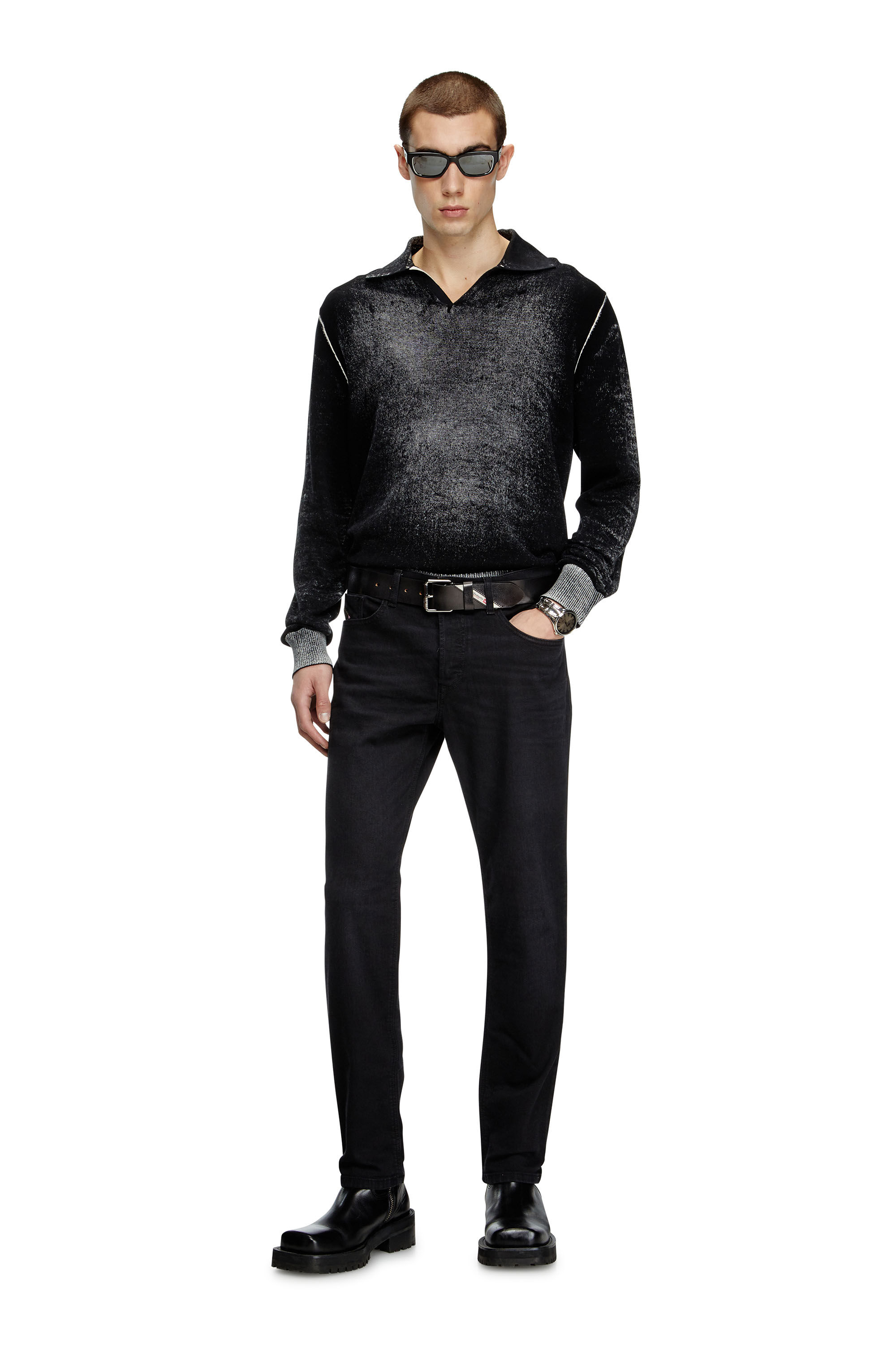 Diesel - Regular Jeans 2023 D-Finitive 0KIAJ Homme, Noir/Gris foncé - Image 1