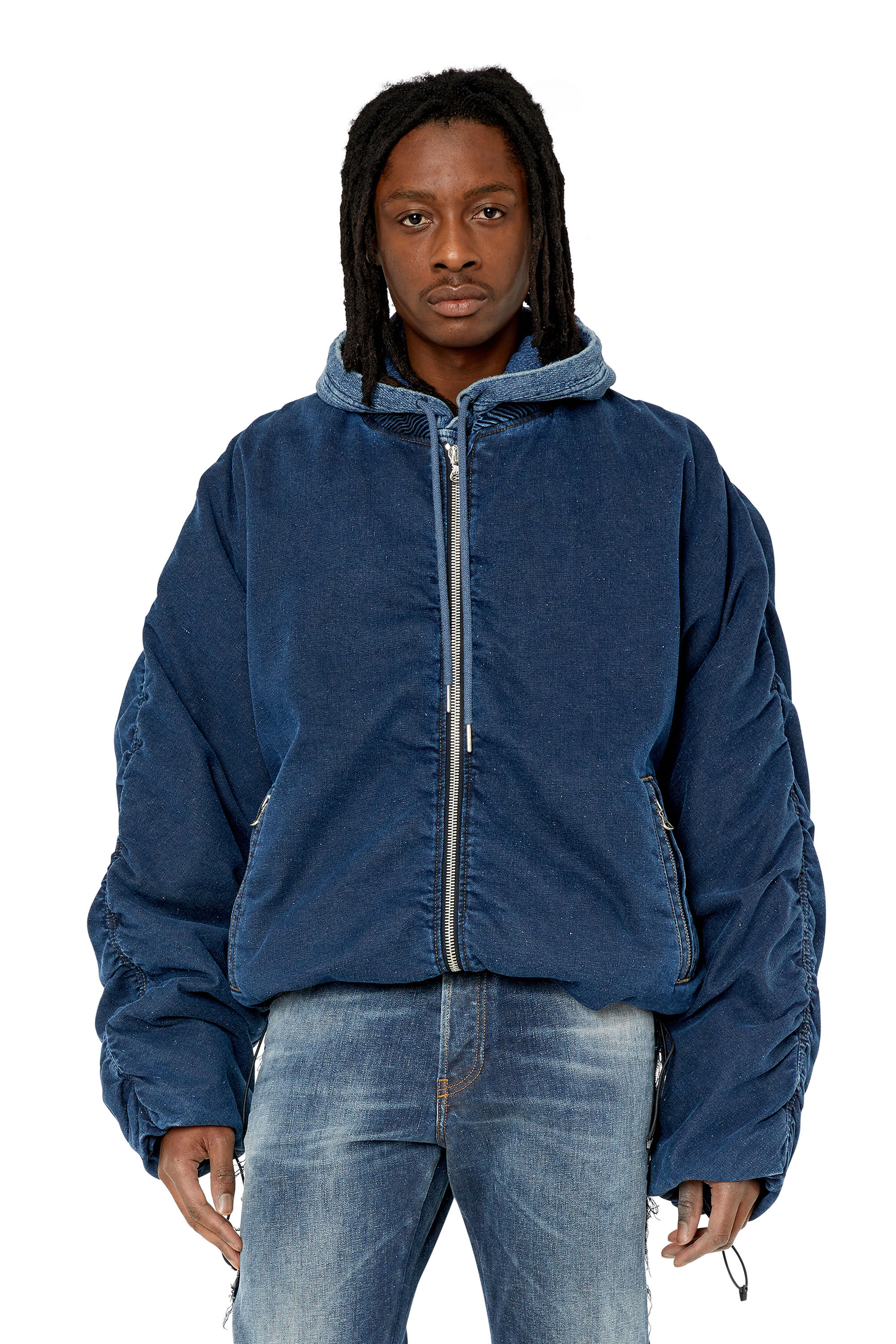 D BRESSY Man Padded denim bomber jacket Diesel
