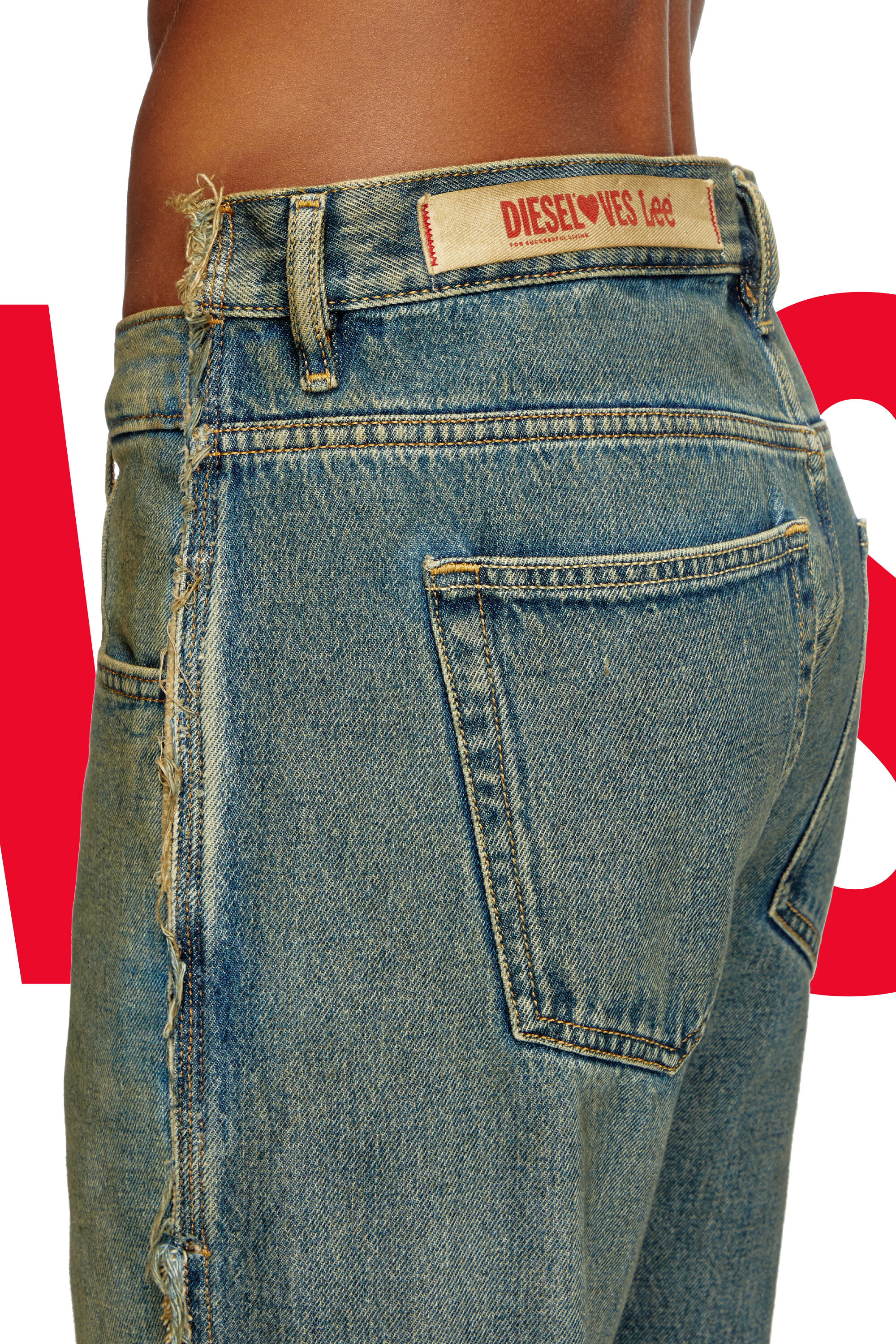 Diesel - Regular Jeans Dieseloves 04 09M98 Homme, Bleu Foncé - Image 4