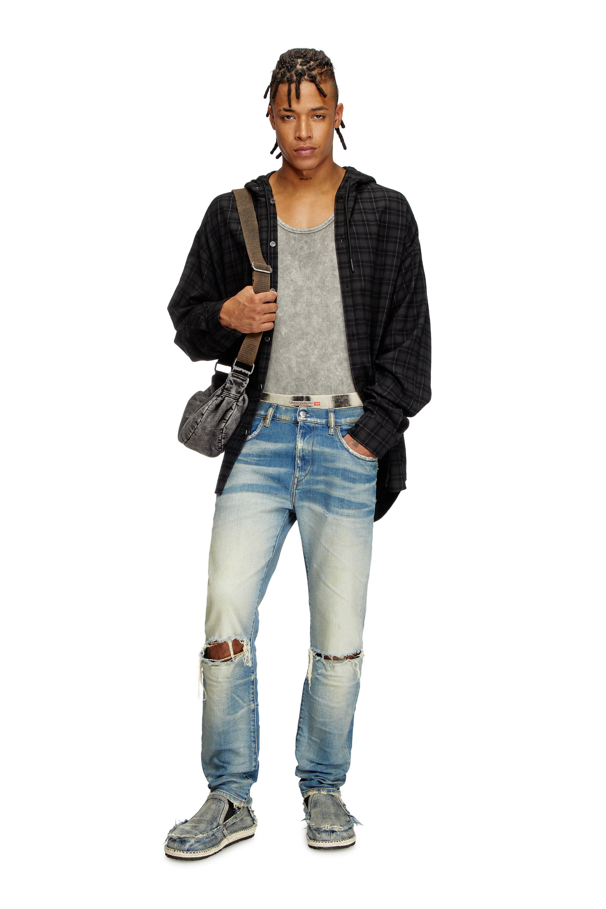 Diesel - Male's Slim Jeans 2019 D-Strukt 09L28, Medium Blue - 1
