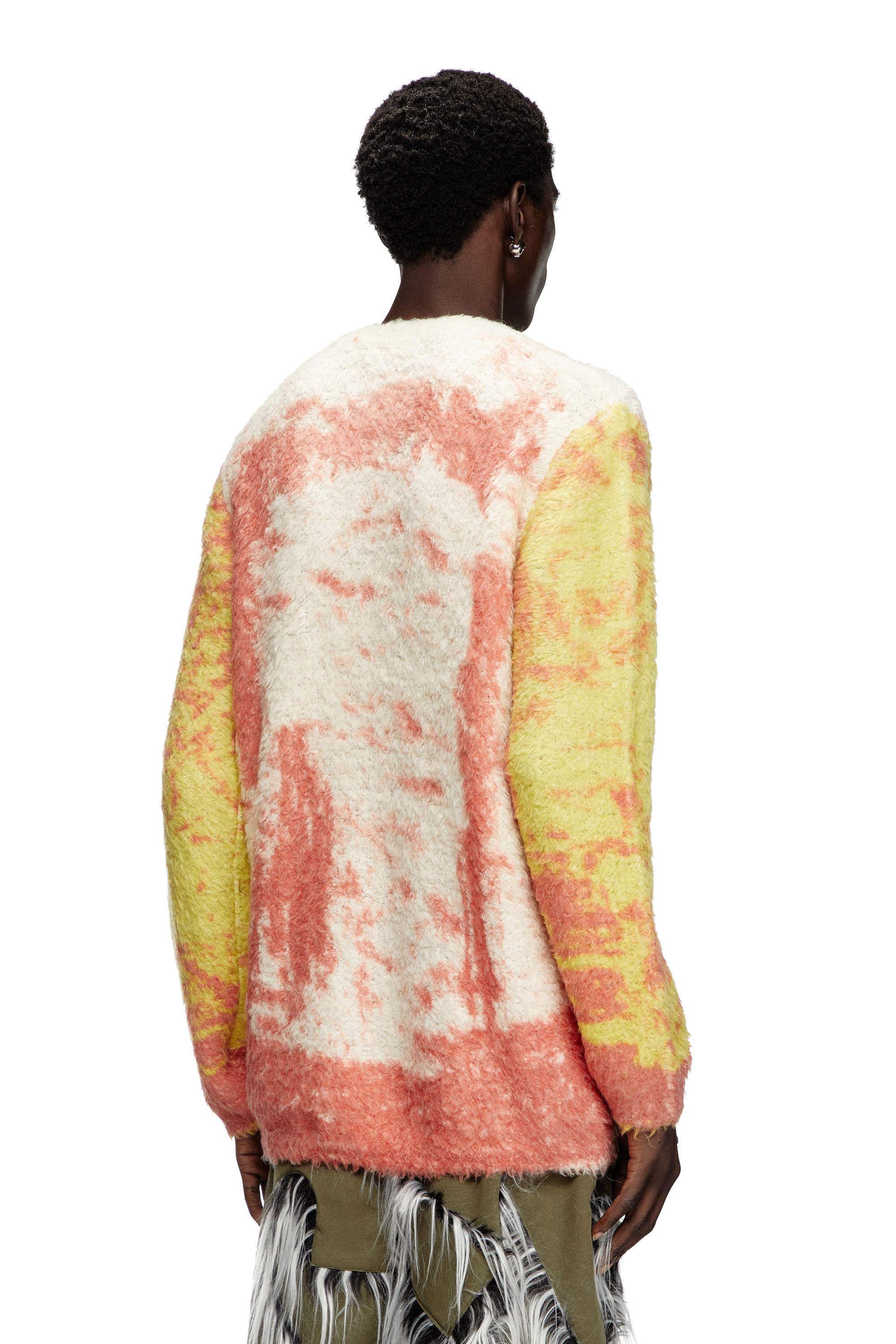 Diesel - K-MUNARI, Male's Alpaca-blend jumper with Pop print in Red/Yellow - 4