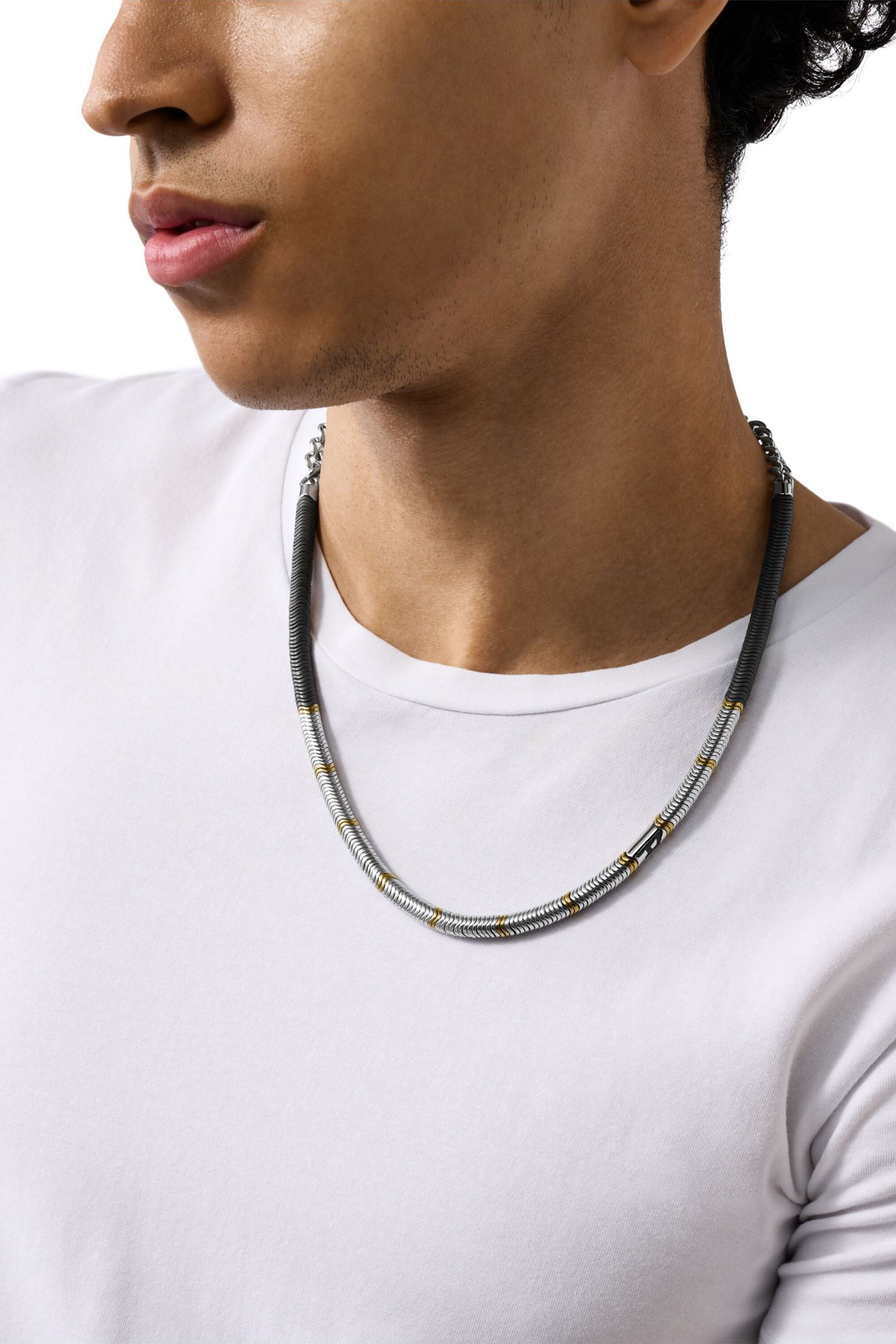 Diesel - DX1575931 JEWEL, Collier en perles d'hématite Mixte in Gris argenté - 3