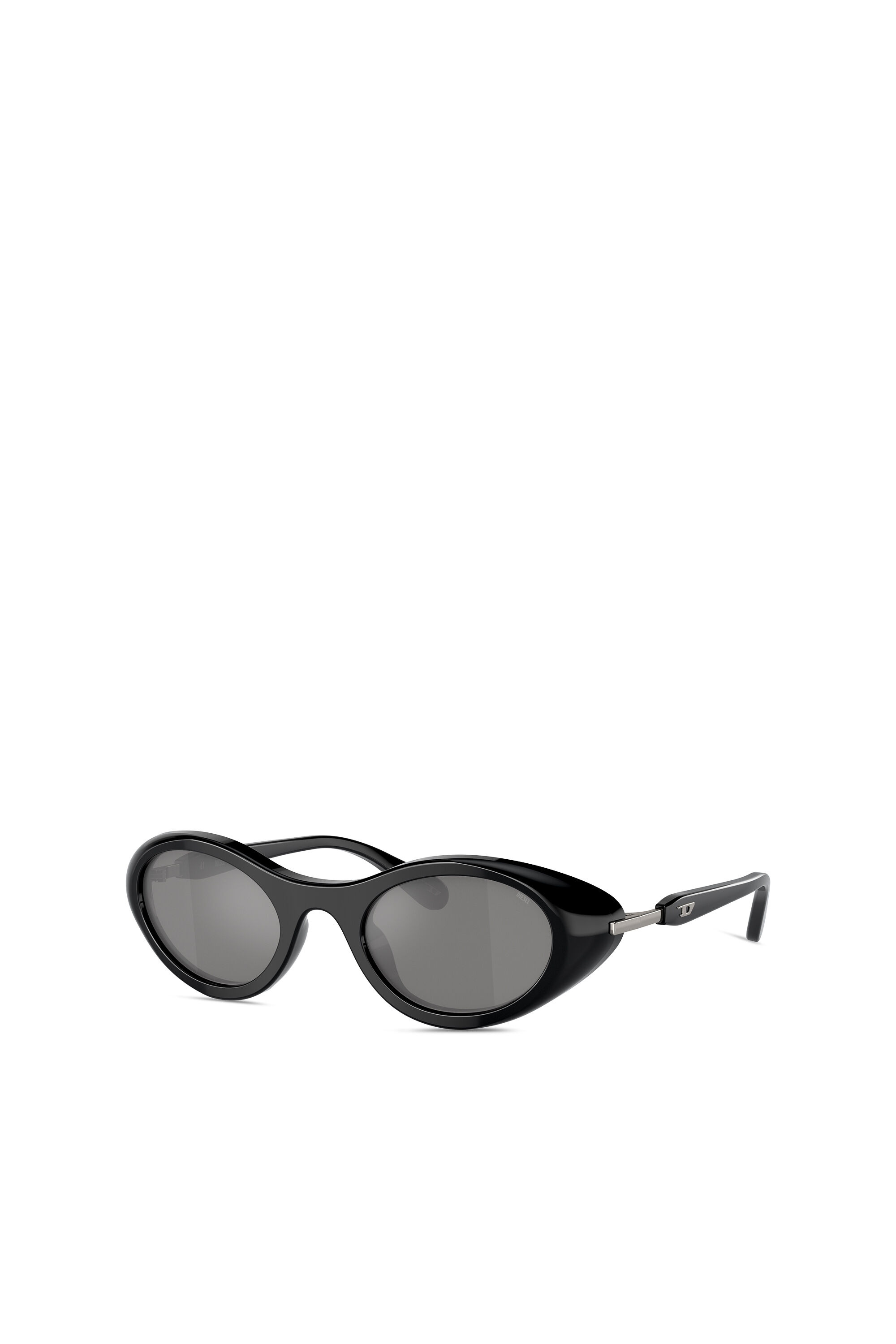Diesel - 0DL2004, Unisex's Wrap-around shape sunglasses in Black/Flash mirror - 5