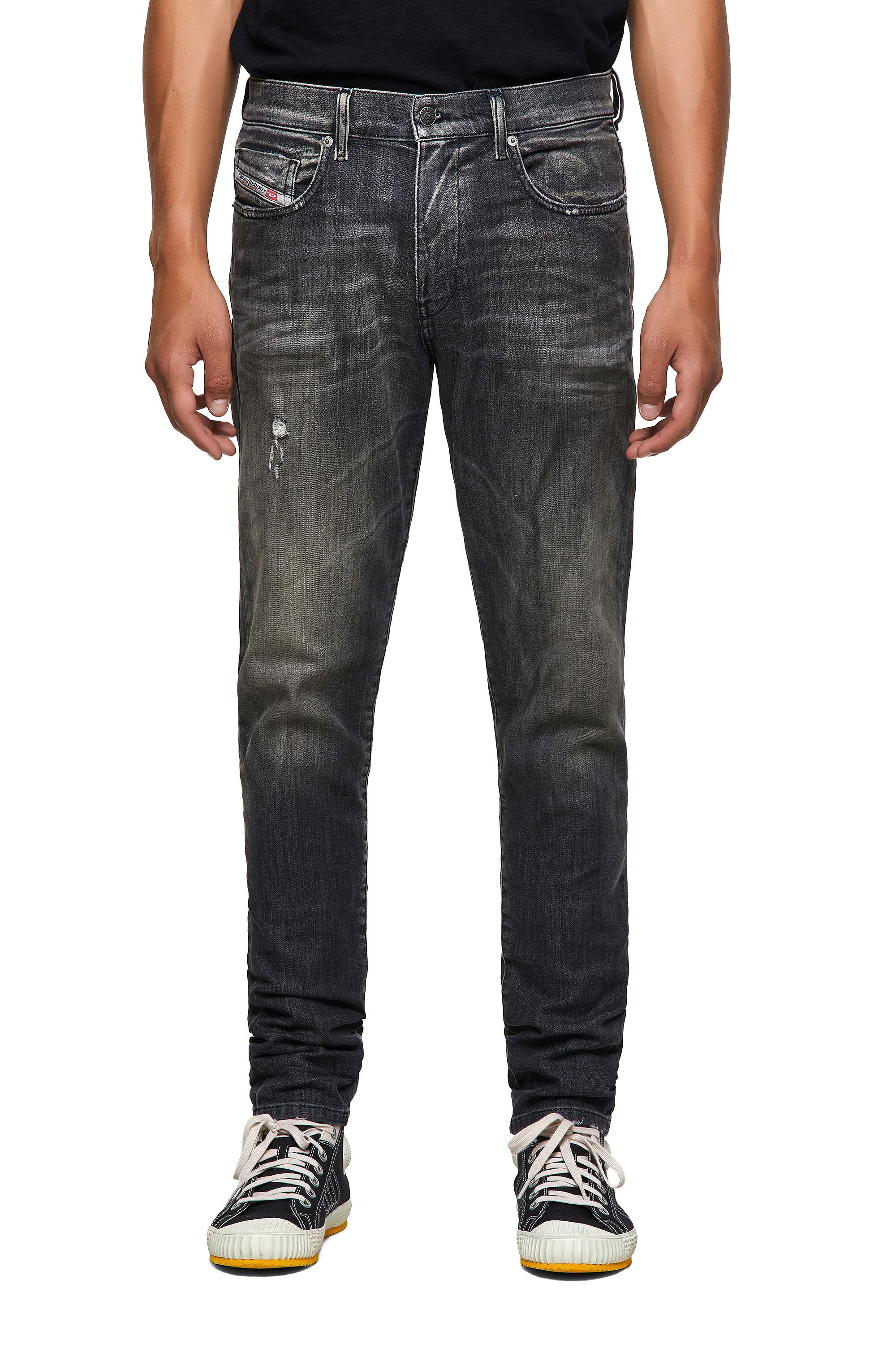 Diesel - D-Strukt JoggJeans® 09B54 Slim, Black/Dark Grey - Image 3
