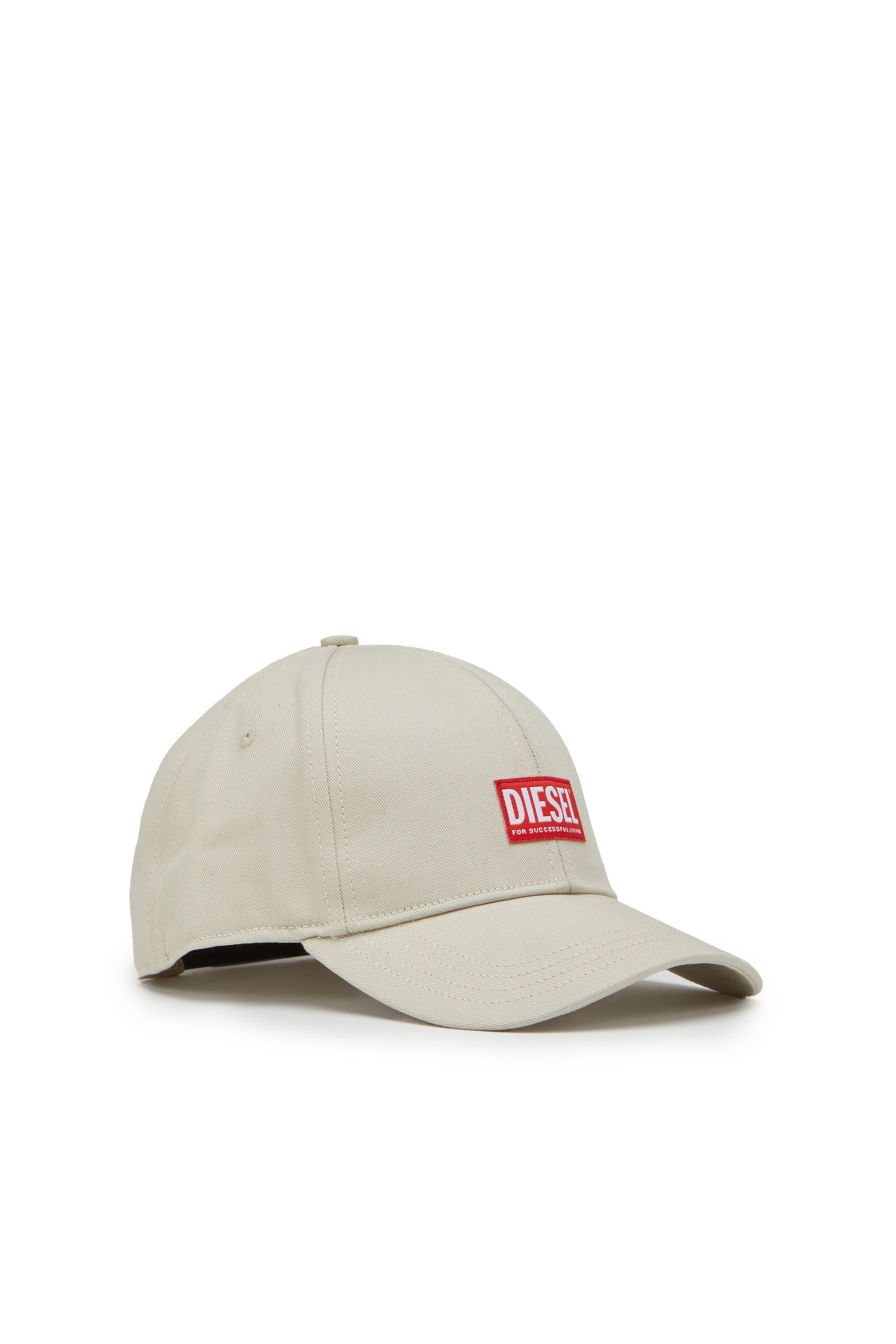 Diesel - CORRY-JACQ, Male's Baseball cap with logo patch in Light Grey - 1