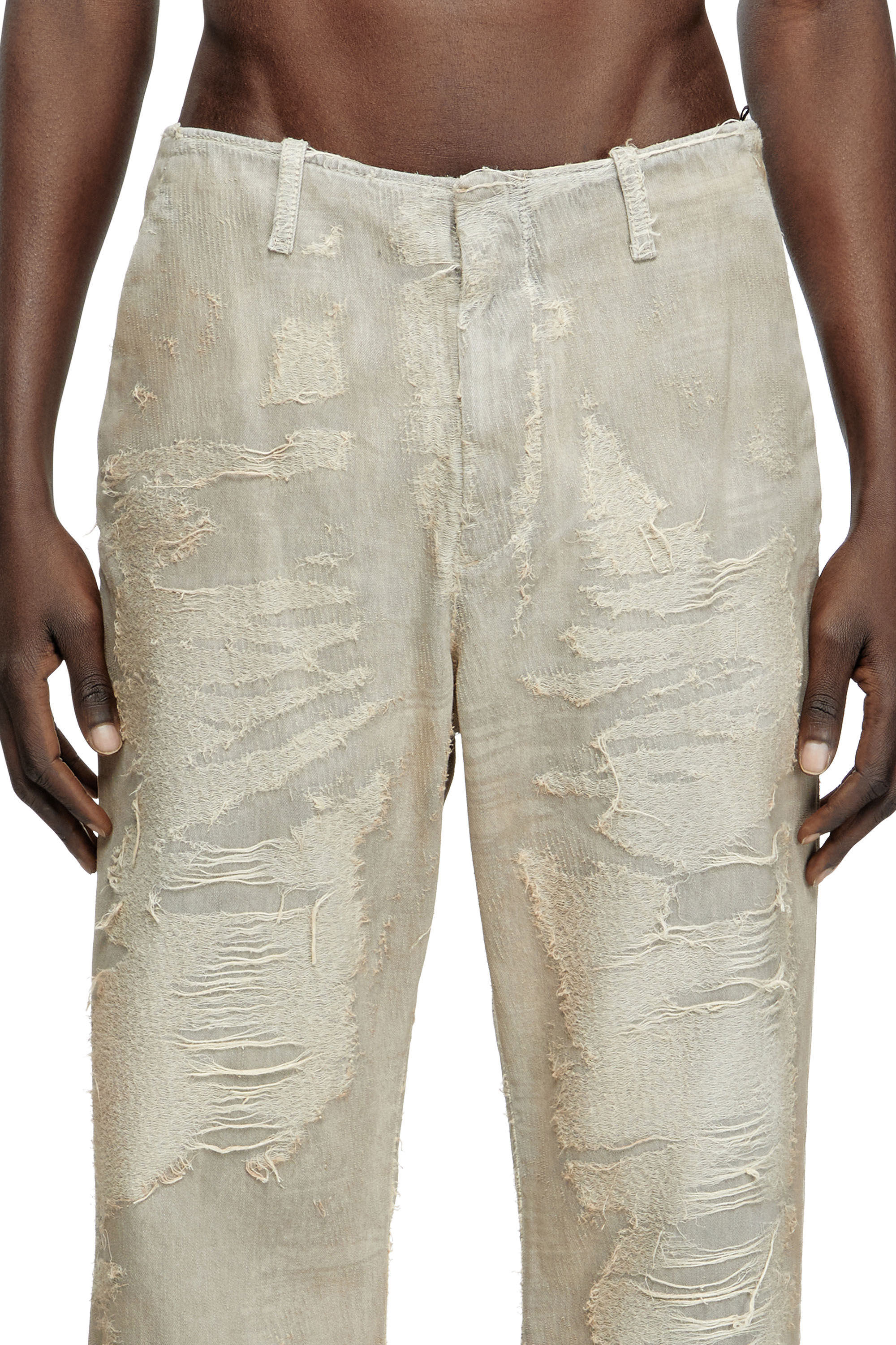 Diesel - Relaxed Jeans D-Boix 007AU Homme, Gris Clair - Image 5