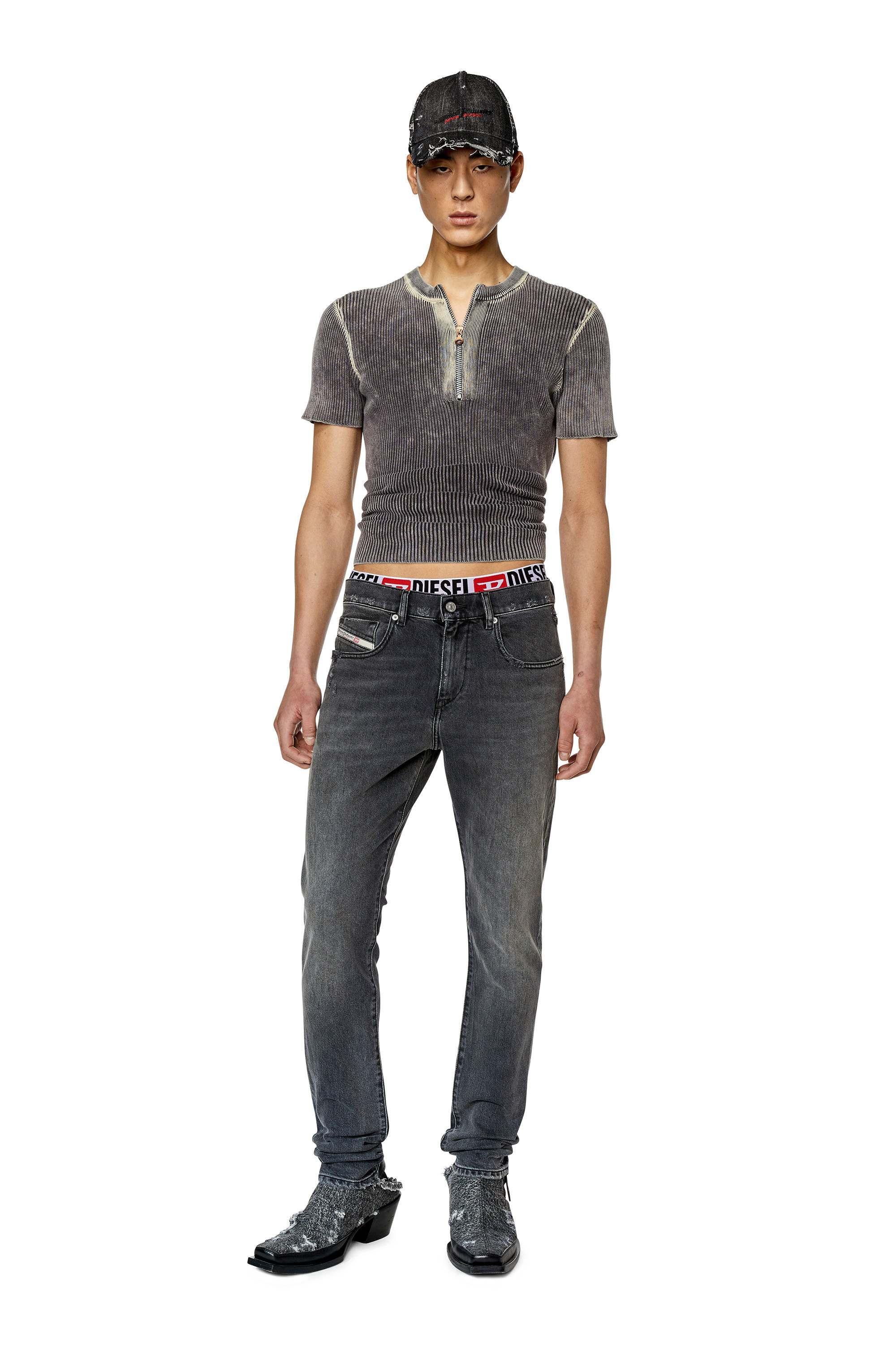 2019 D STRUKT Man Slim Black Jeans Diesel