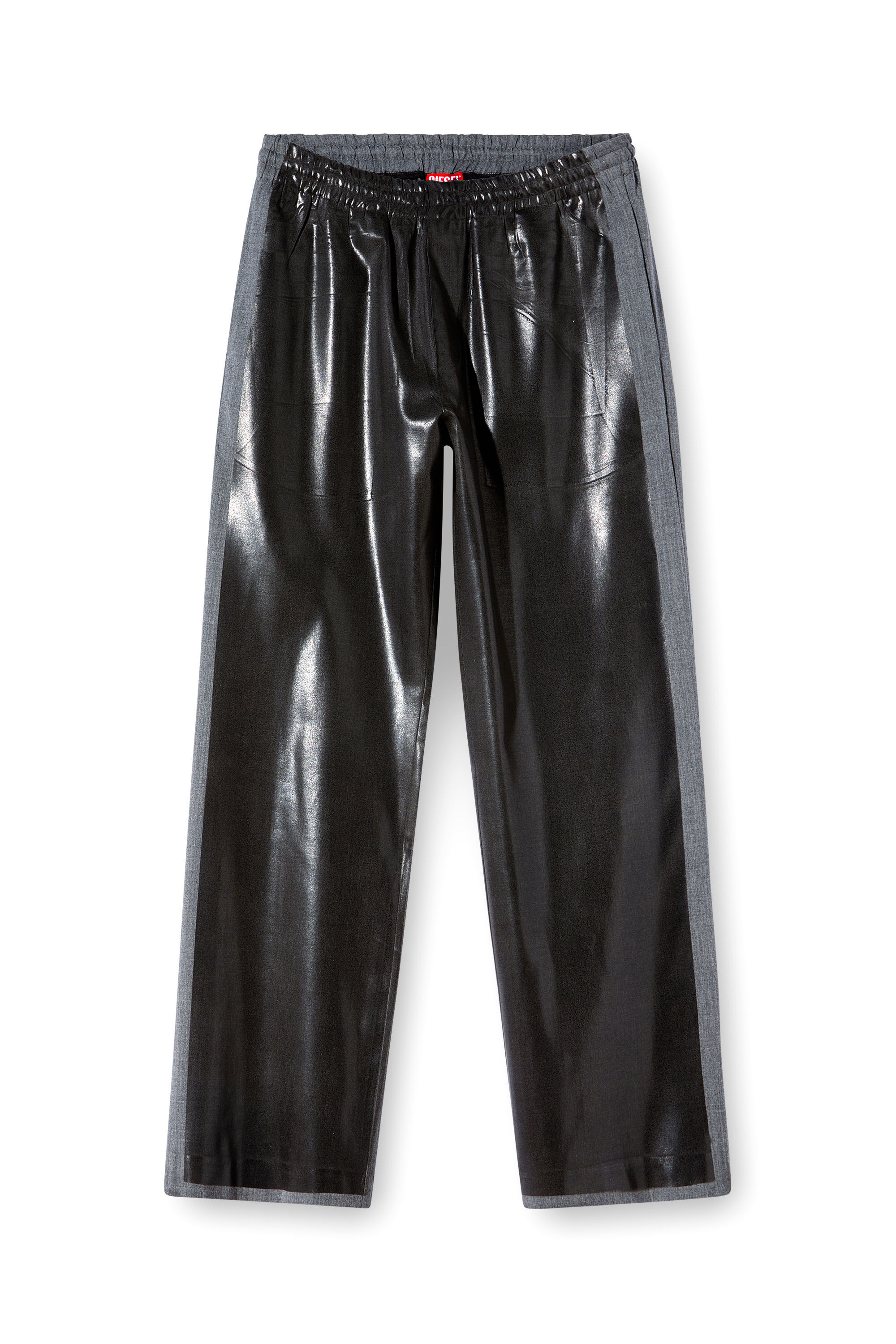 Diesel - P-CLAYS-DD, Pantalon de survêtement ajusté avec devant enduit Mixte in Noir - 2