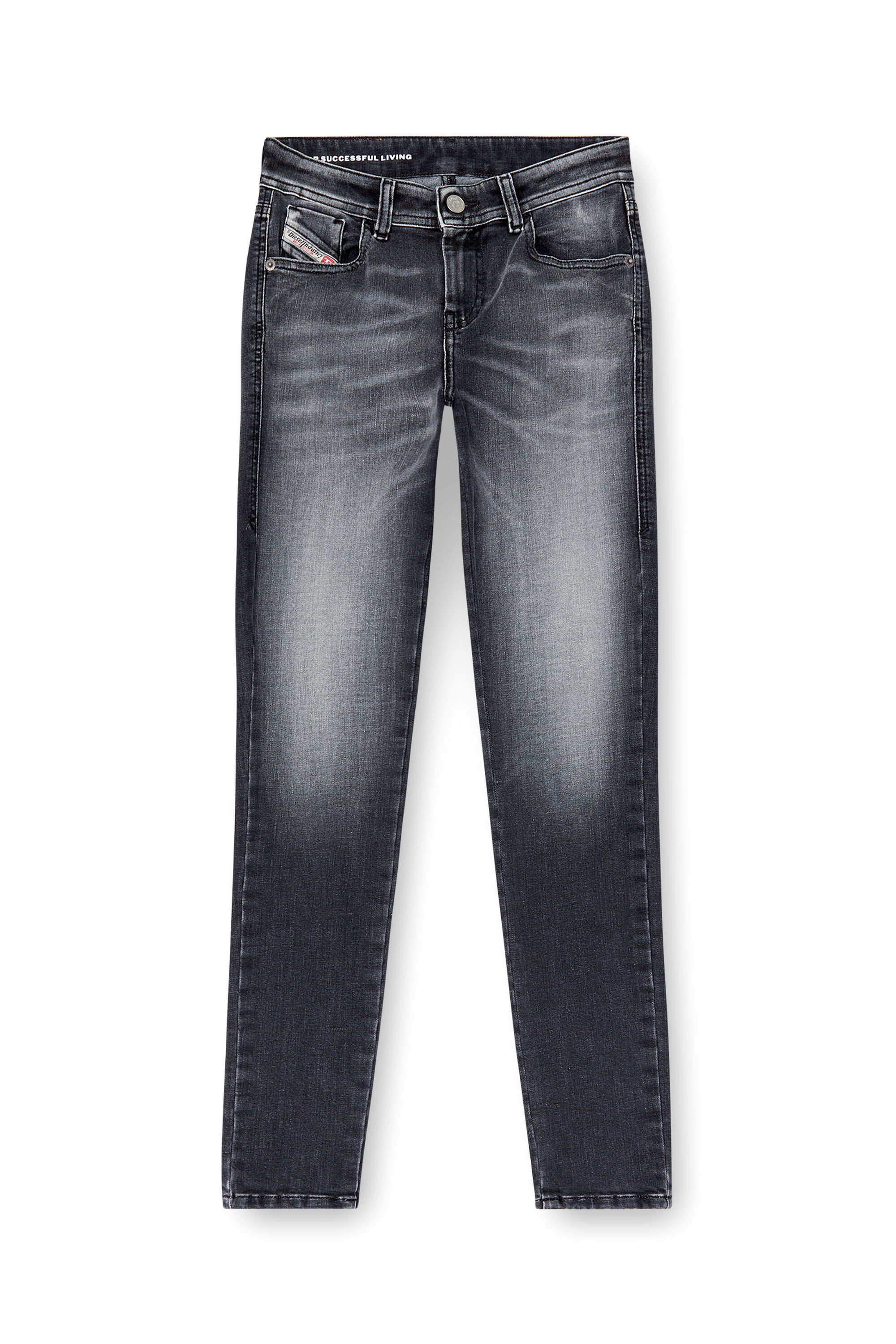 Diesel - Female's Skinny Jeans 2017 Slandy 09K97, Black/Dark Grey - 2