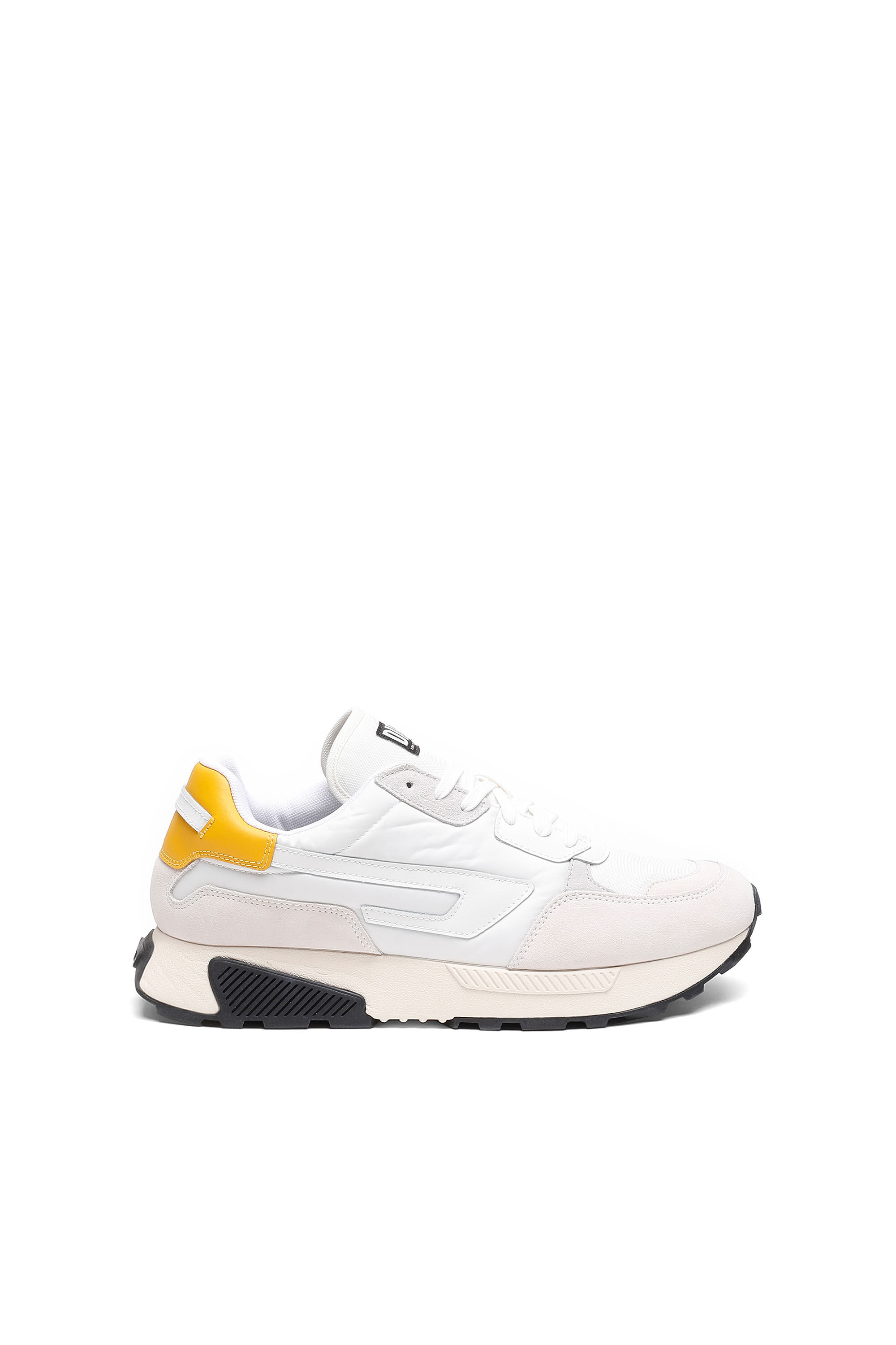 Diesel - S-TYCHE LL, Male's S-Tyche LL - Running sneakers with D logo in White/Yellow - 1