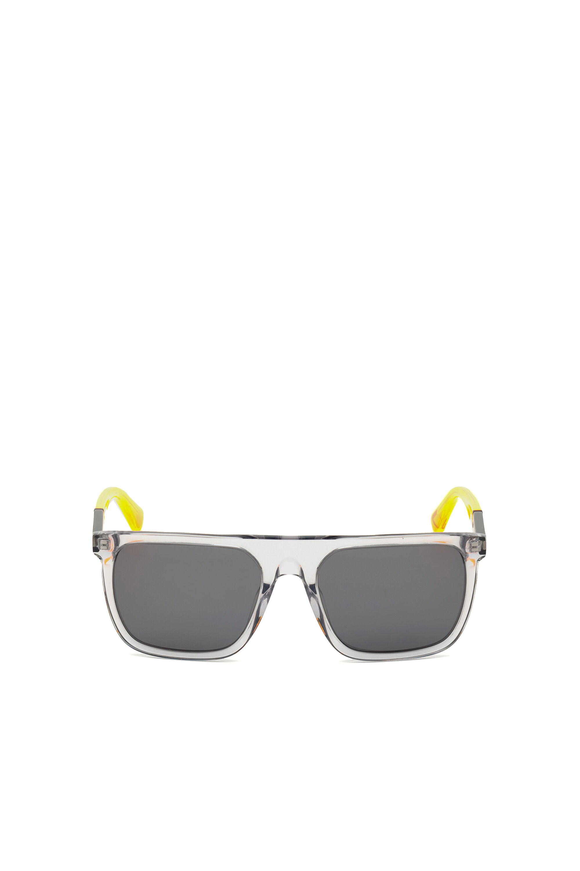 Diesel - DL0299, Male's Sunglasses with squared acetate shape in Grey - 1