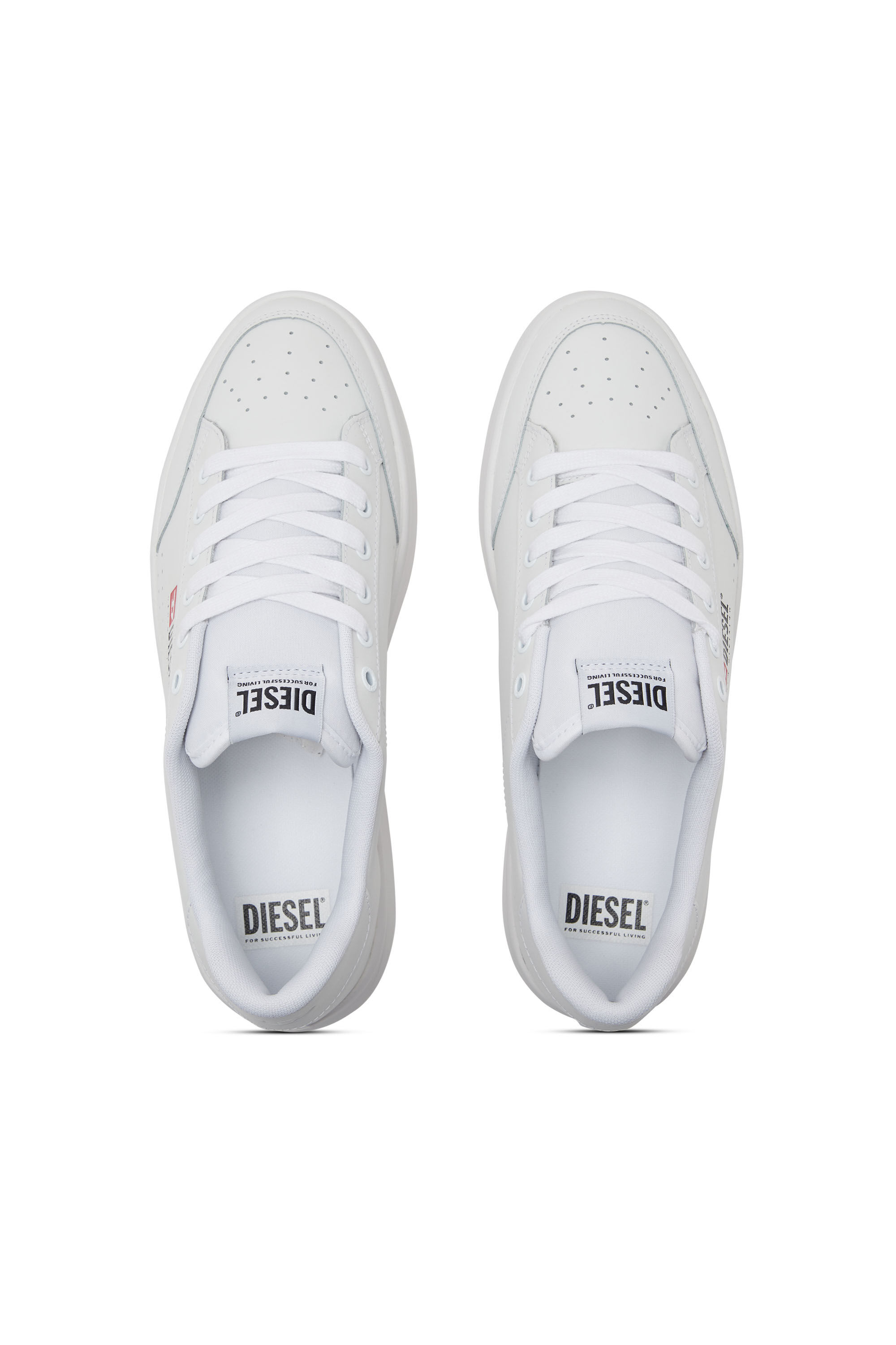 Men s S Athene Low top sneakers in leather and nylon White Diesel