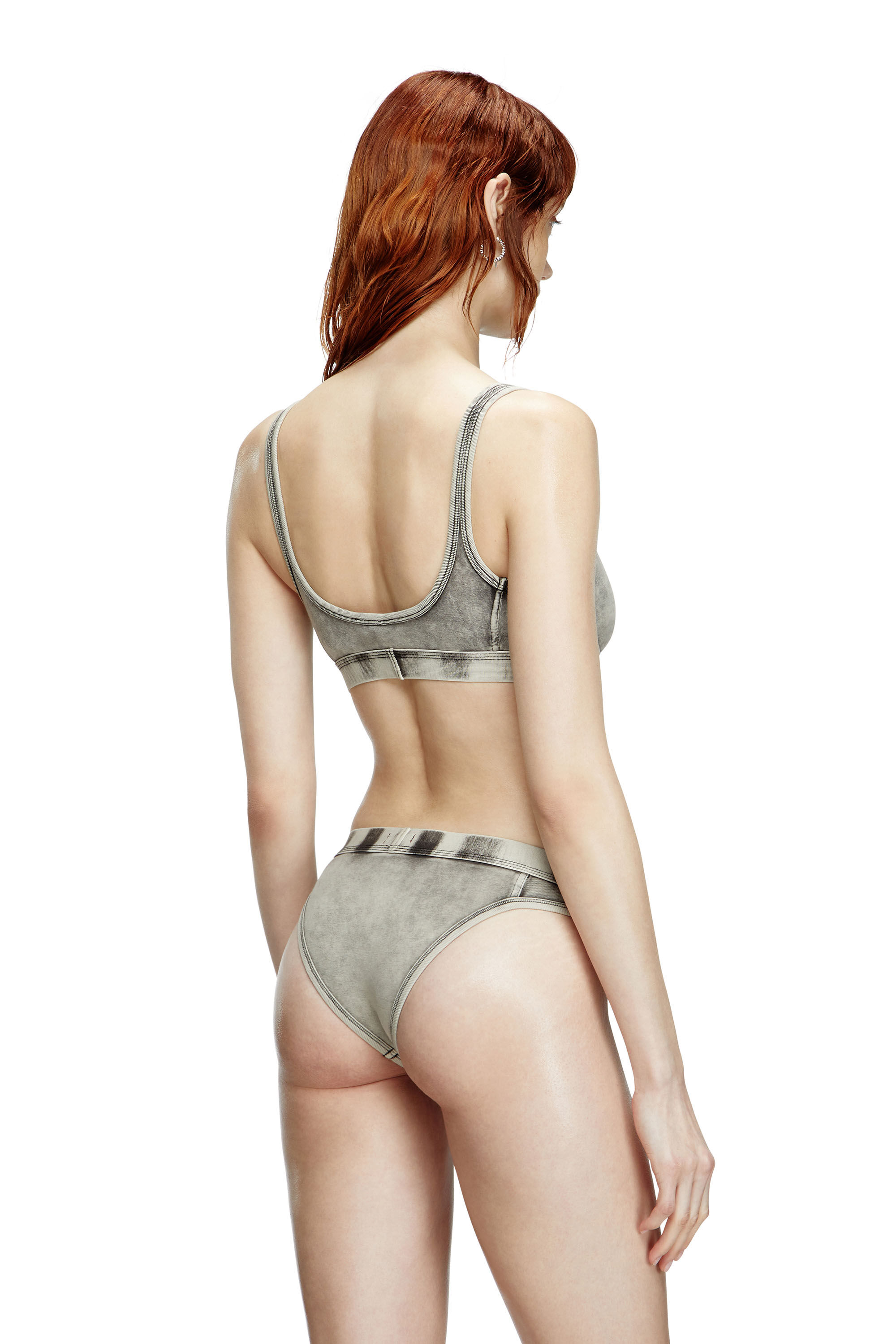Diesel - KASSIE-DNM, Female's Bralette in denim-effect jersey in Grey - 3
