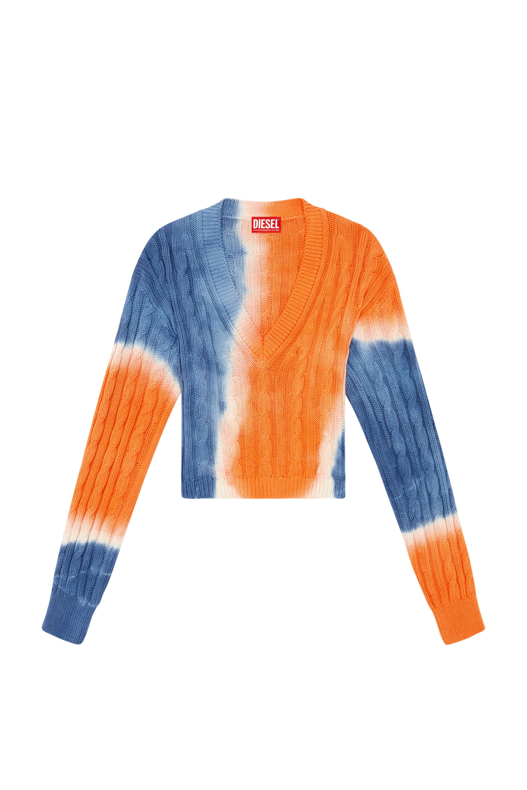Diesel - M-JANEL, Female Tie-dye jumper in cable-knit cotton in Multicolor - Image 2