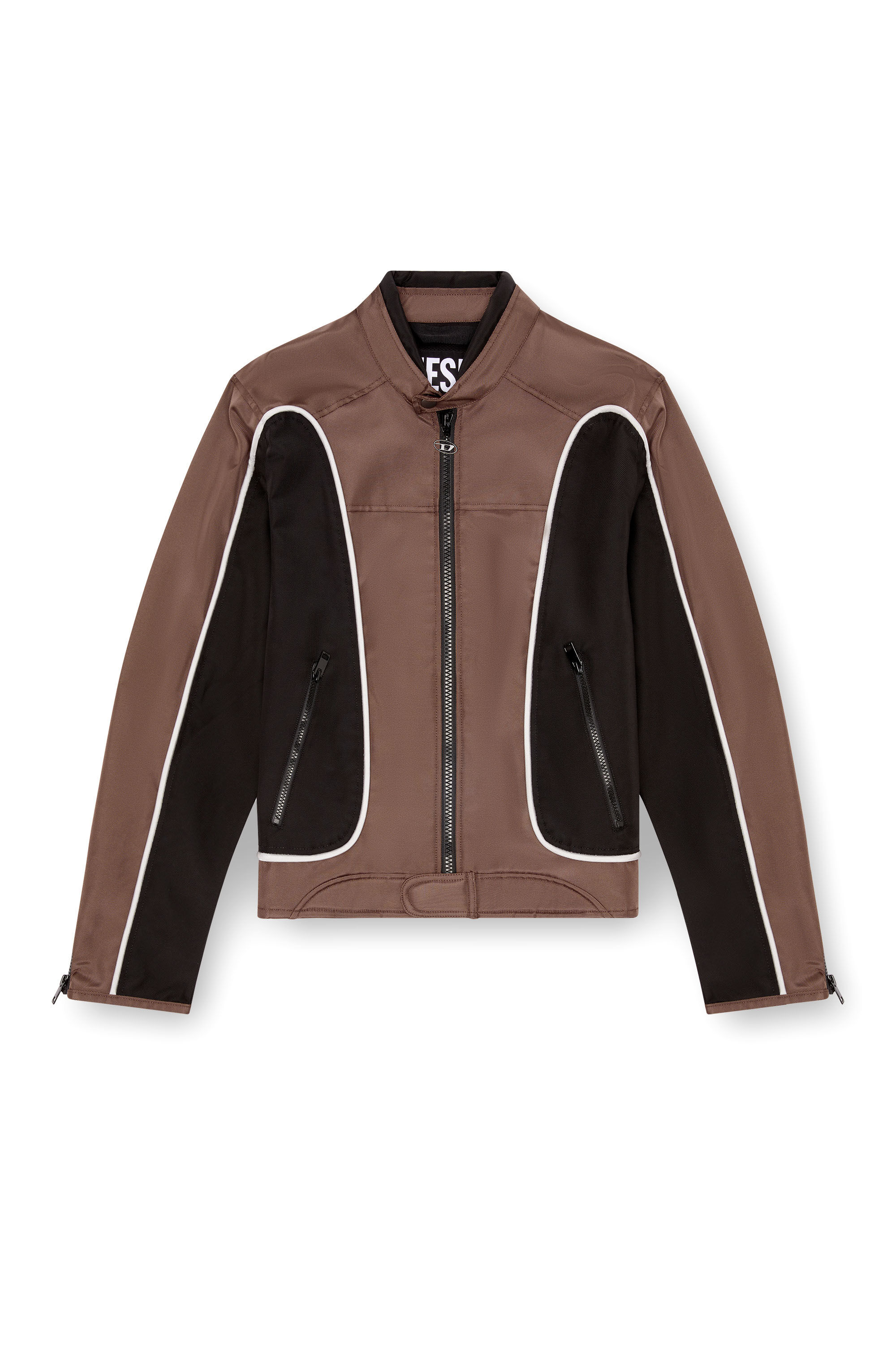 Diesel - J-BLINK, Veste biker en nylon color-block Homme in Polychrome - 2