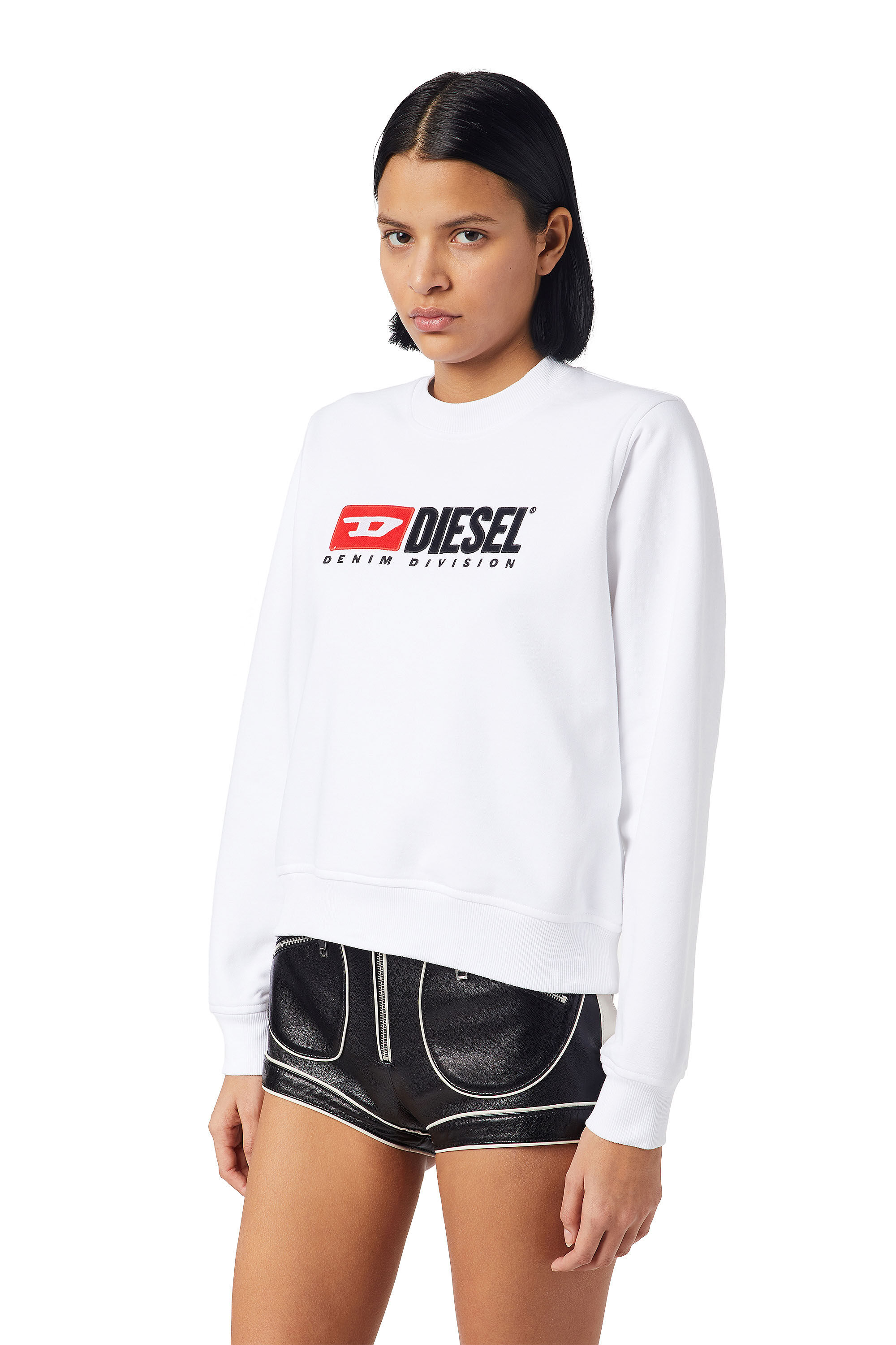 Diesel - F-REGGY-DIV, Female's Denim Division sweatshirt in White - 6
