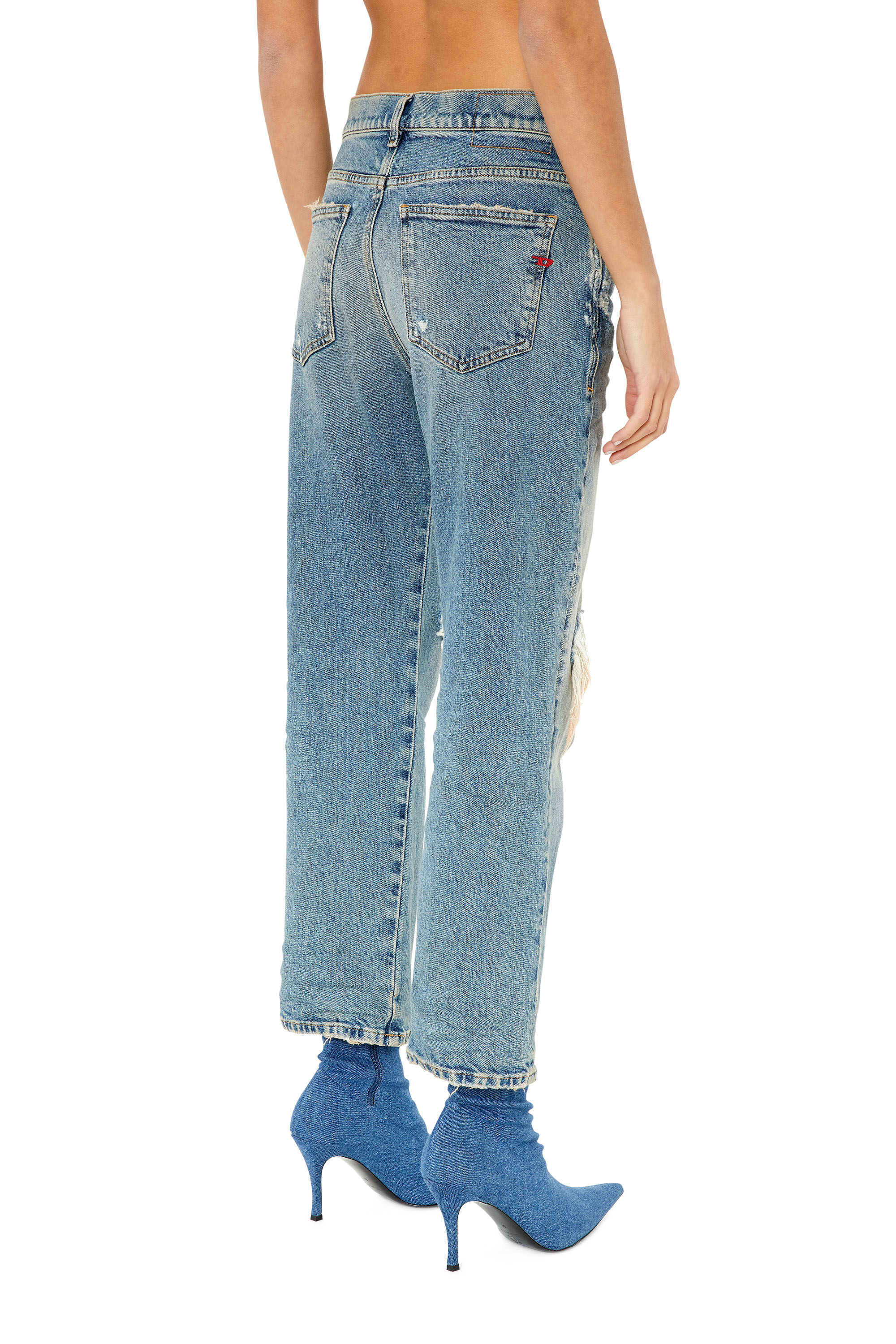 2016 D AIR Woman boyfriend Medium blue Jeans regular waist Diesel