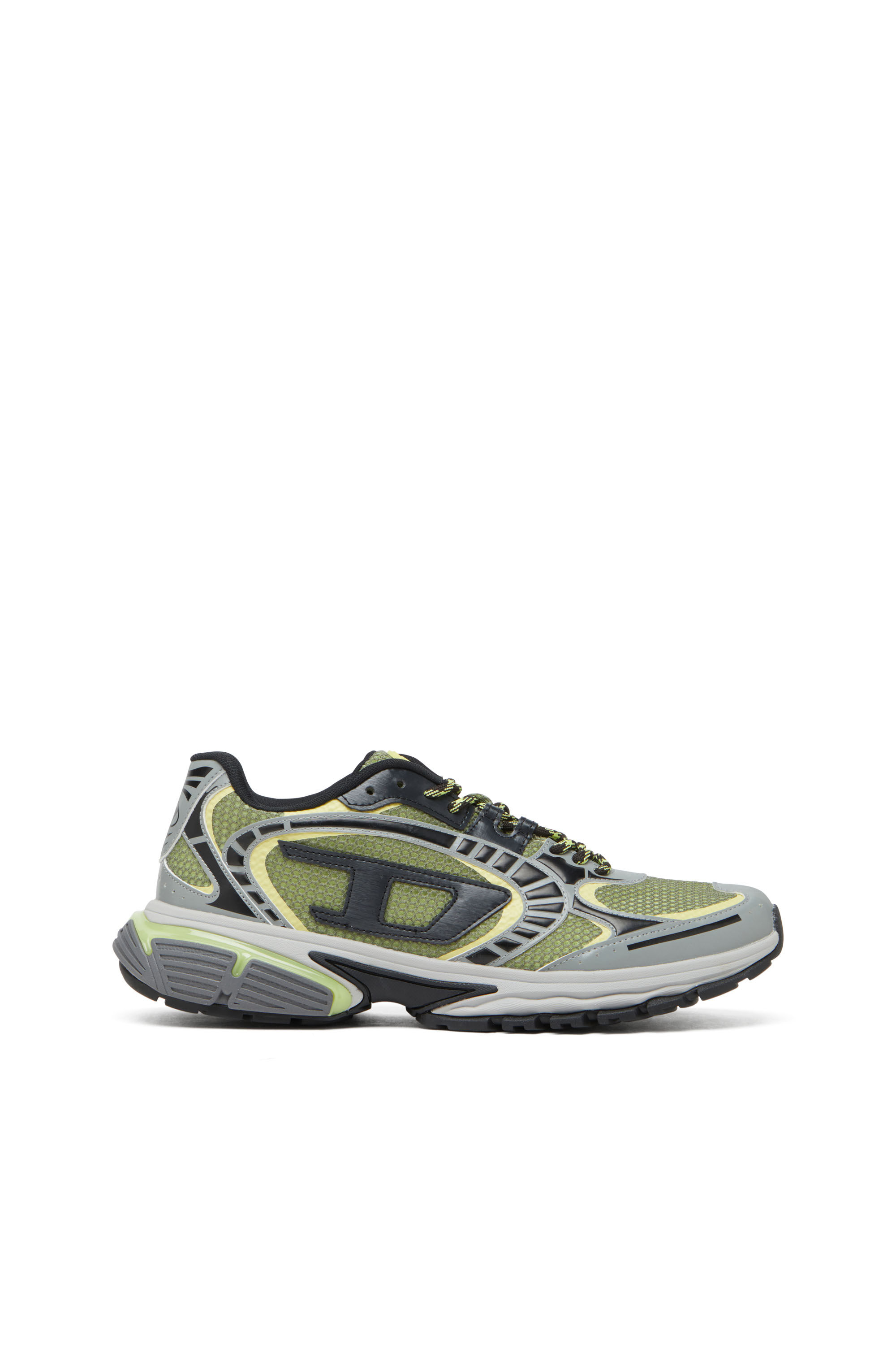 Diesel - S-PRO-V-DENSE LOW, Male's S-Pro-V-Dense-Mesh sneakers with Oval D logo in Grey/Green - 1