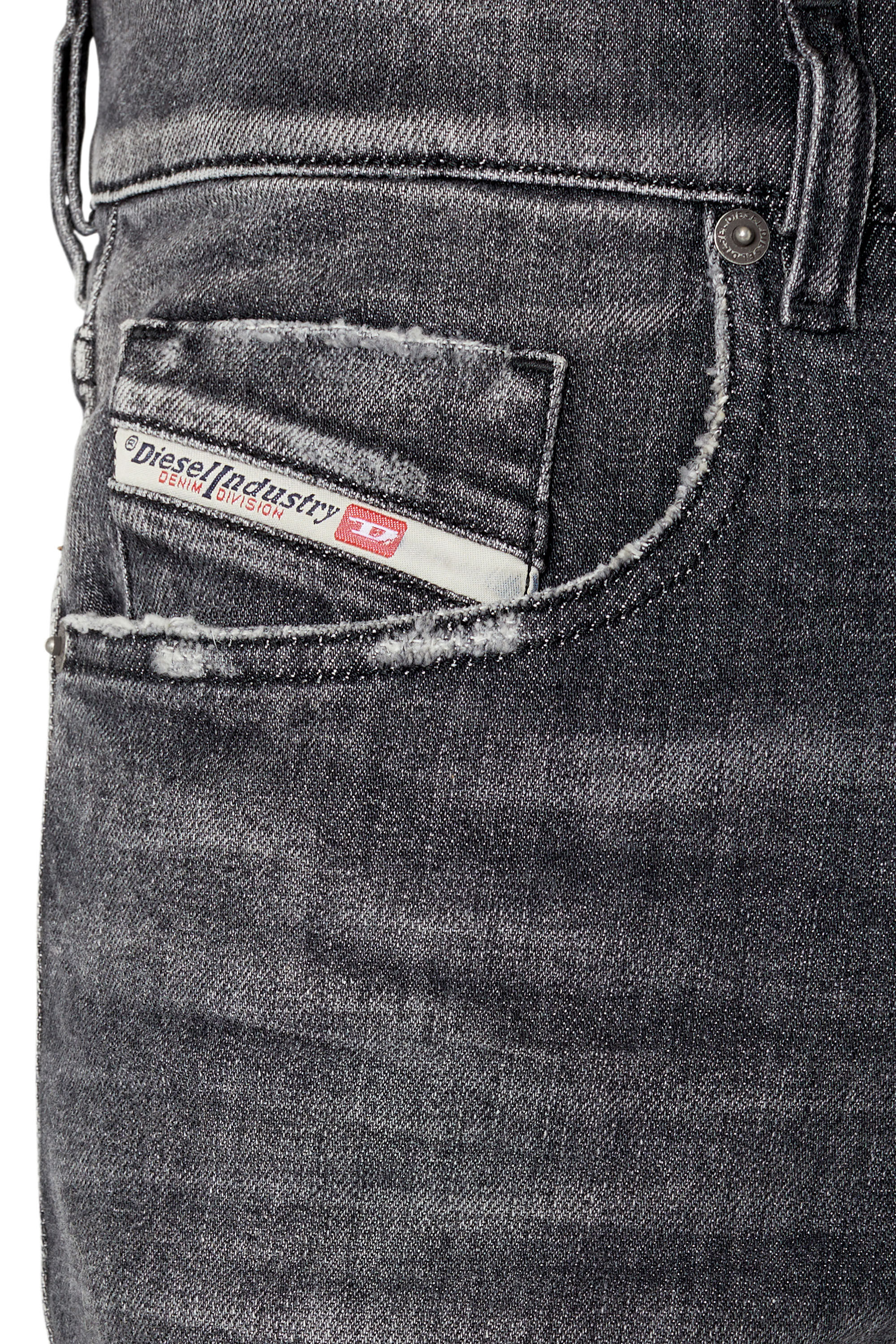 Diesel - Slim Jeans 2019 D-Strukt 09E46, Black/Dark Grey - Image 6