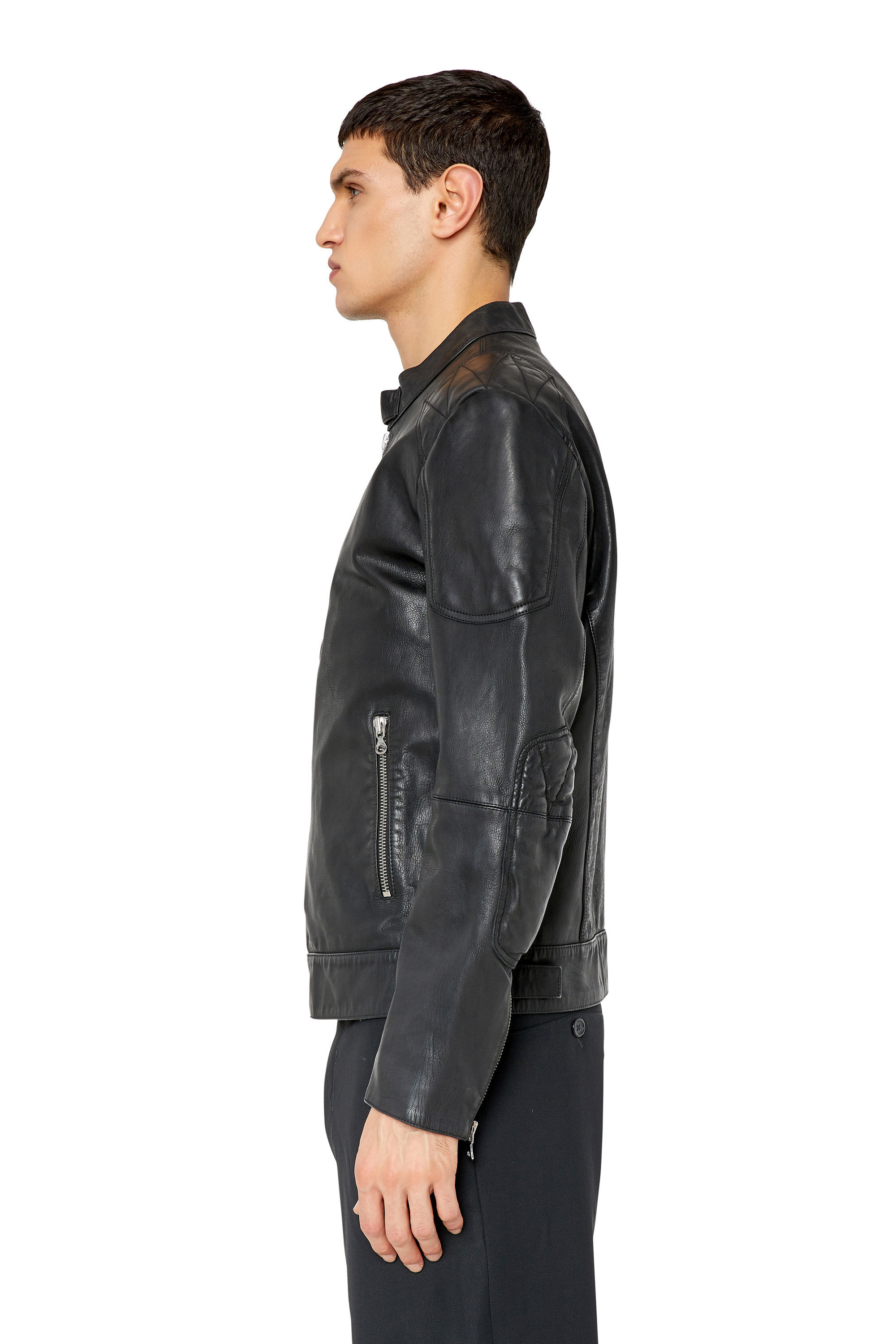 L INK A Man Leather biker jacket Diesel