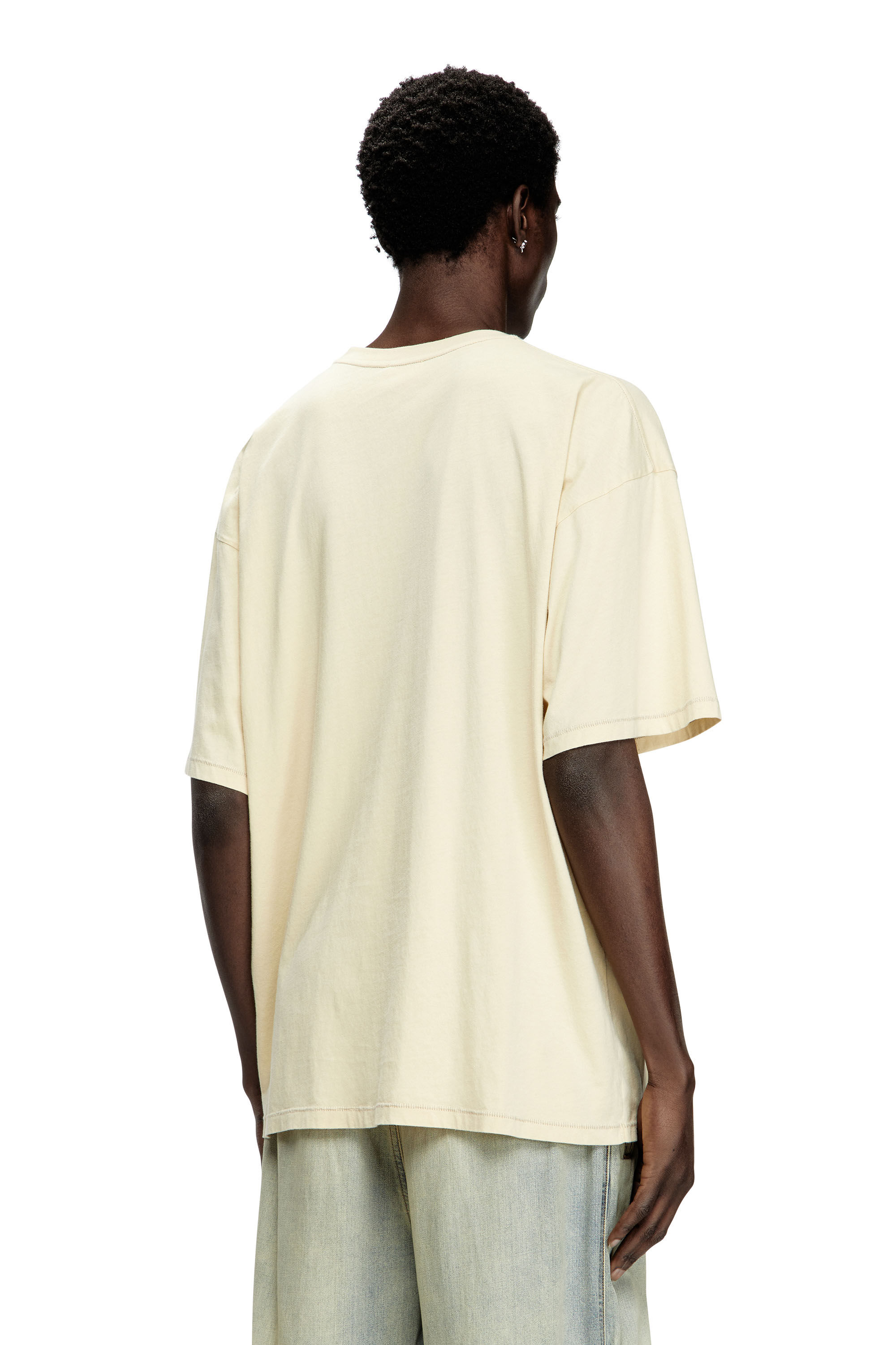 Diesel - T-BOXT-R4, Male's Acid-wash T-shirt with printed graphics in White - 4