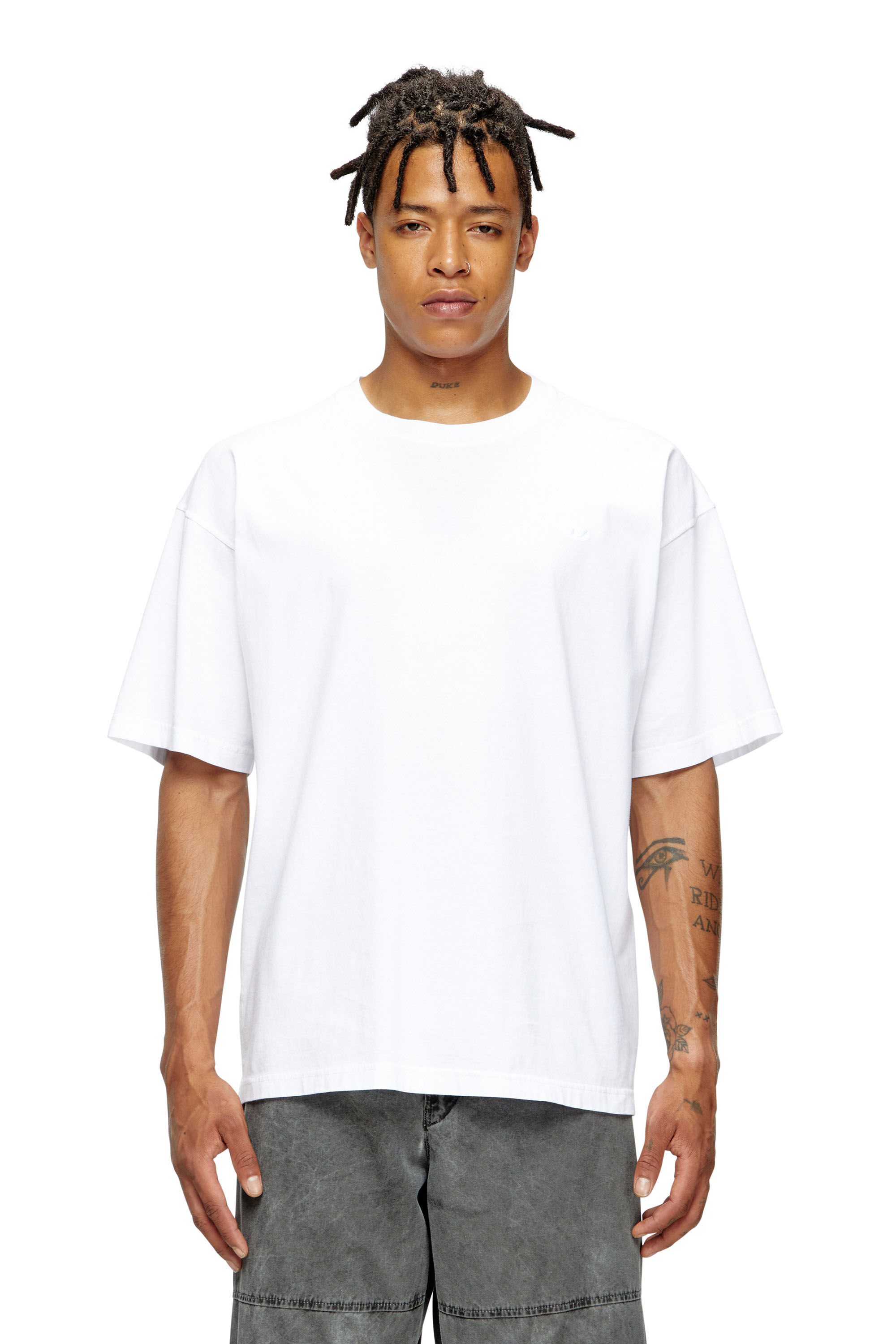 Diesel - T-BOXT-T24, Male's T-shirt with Oval D logo in White - 3