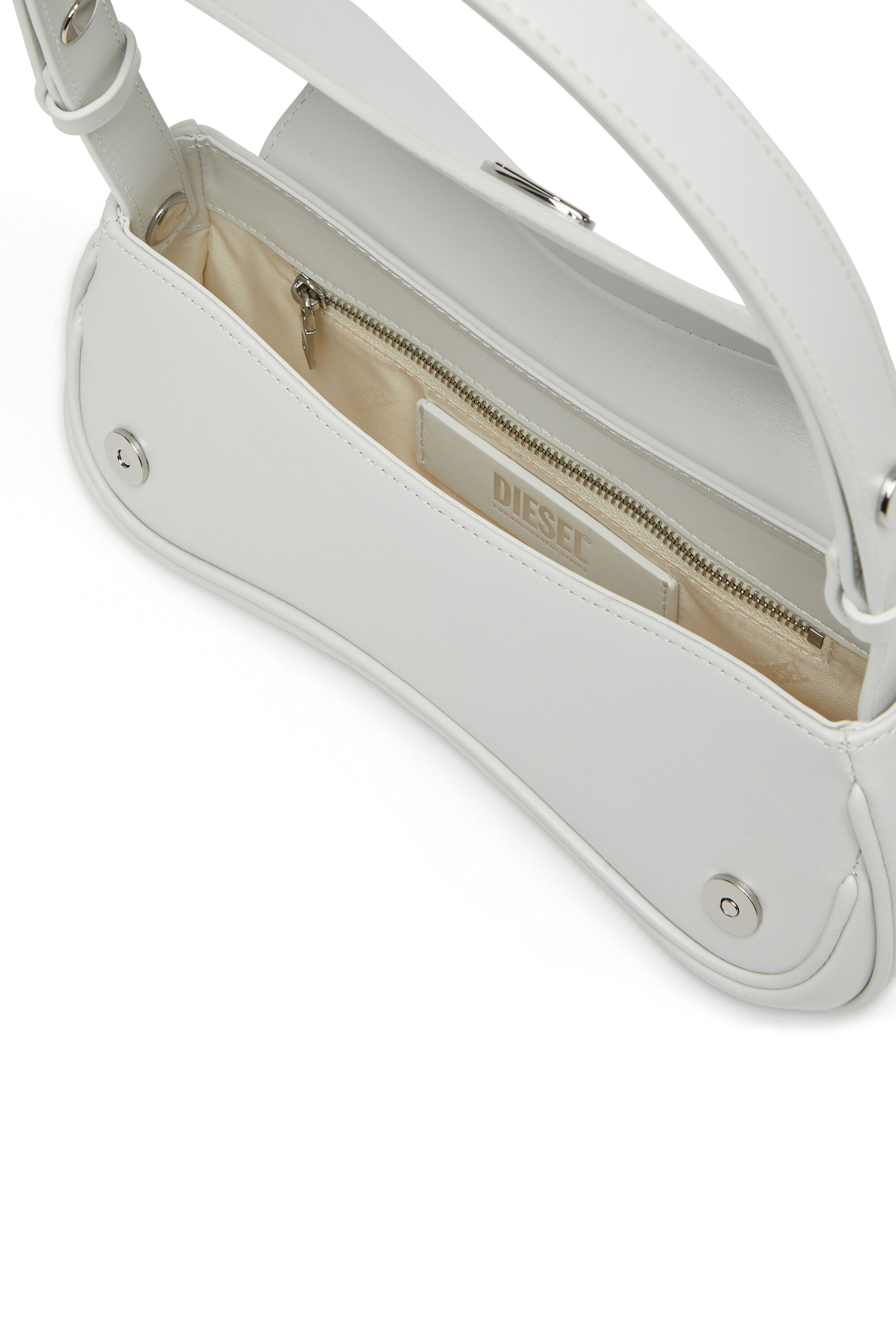 Diesel - PLAY CLUTCH, Play-Sac à bandoulière en cuir semi-brillant Femme in Blanc - 2