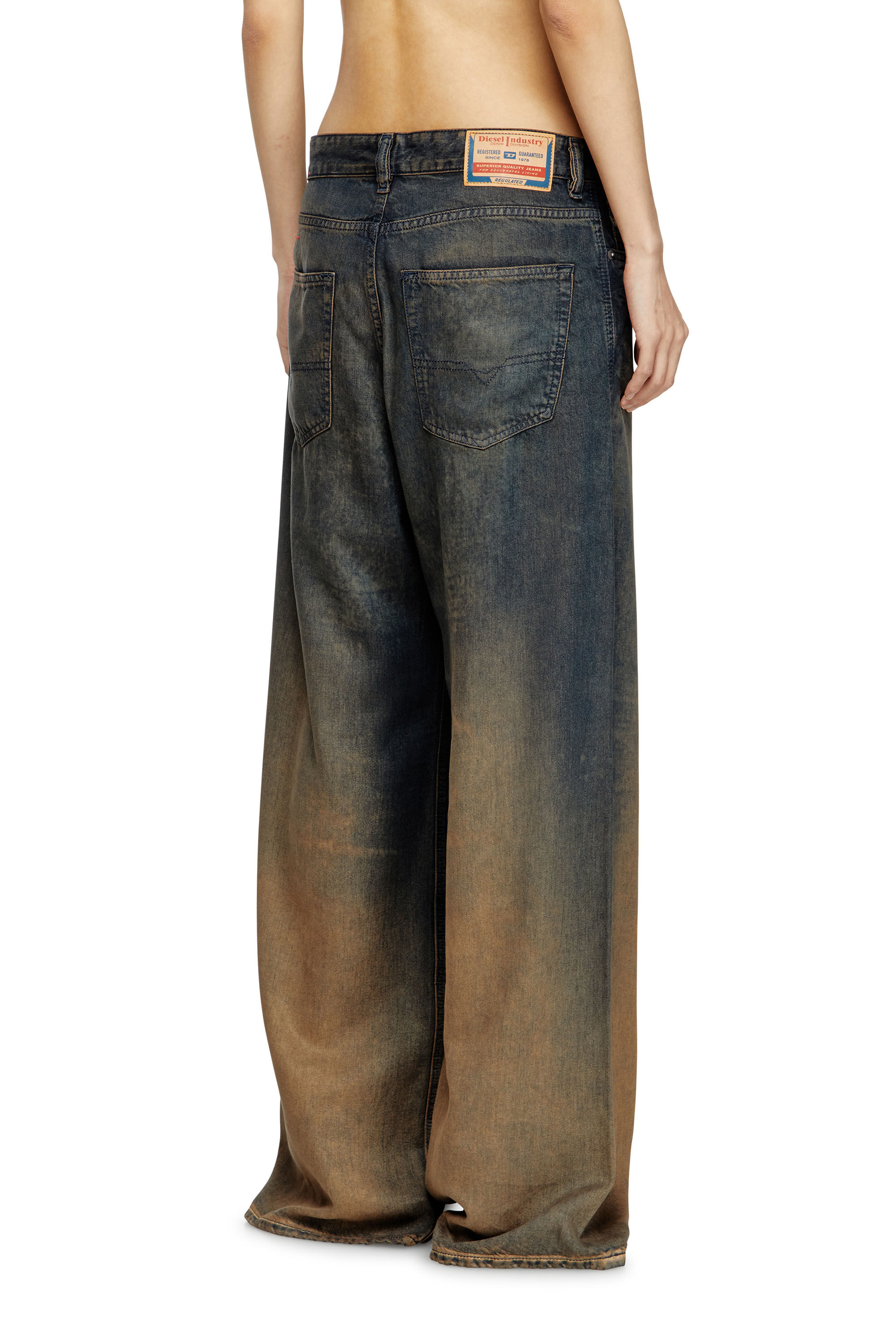 Diesel - Female's Relaxed Jeans 1996 D-Sire 068TF, Blue/Brown - 4