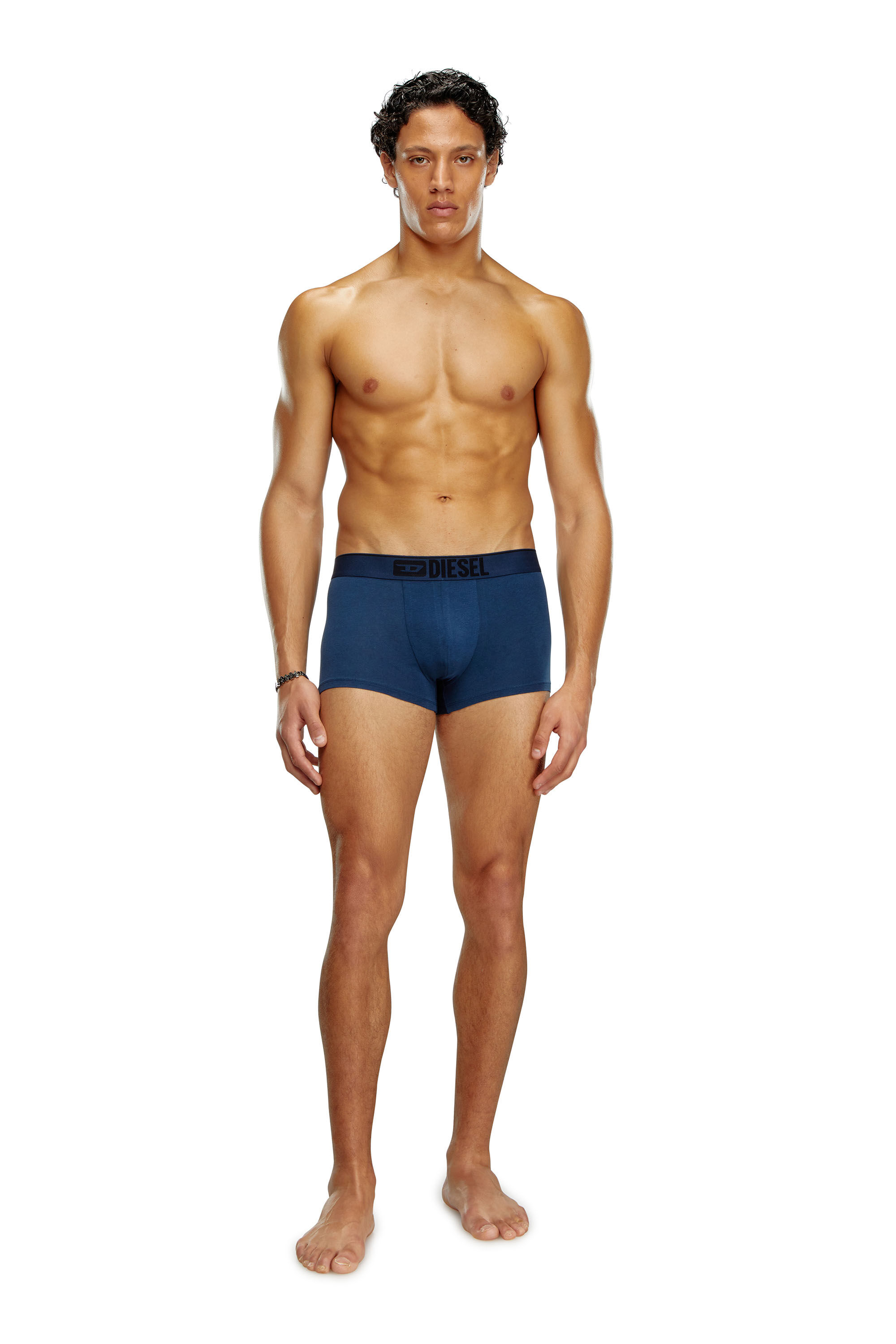 Diesel - UMBX-DAMIENTHREEPACK, Male's 3-pack boxer briefs plain and camo in Blue/Black - 2