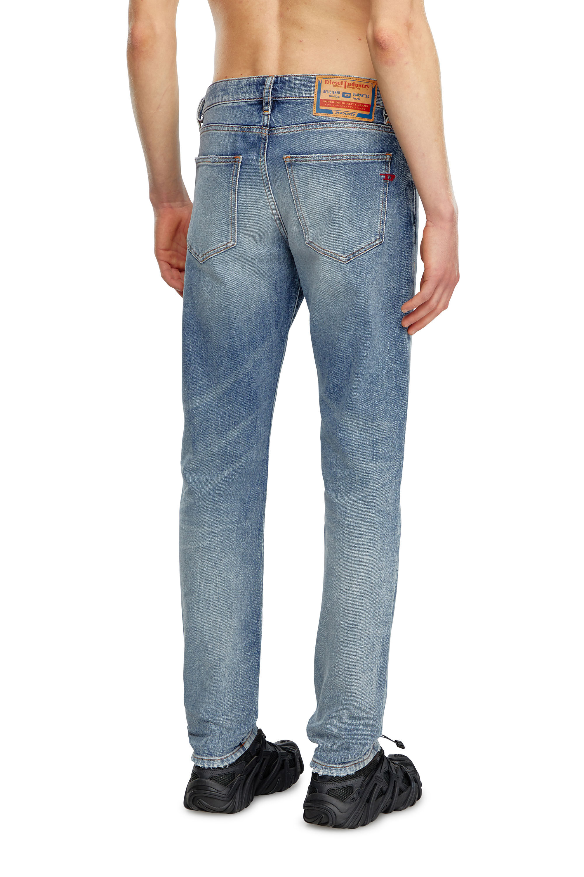 Diesel - Slim Jeans 2019 D-Strukt 09J57 Homme, Bleu moyen - Image 4